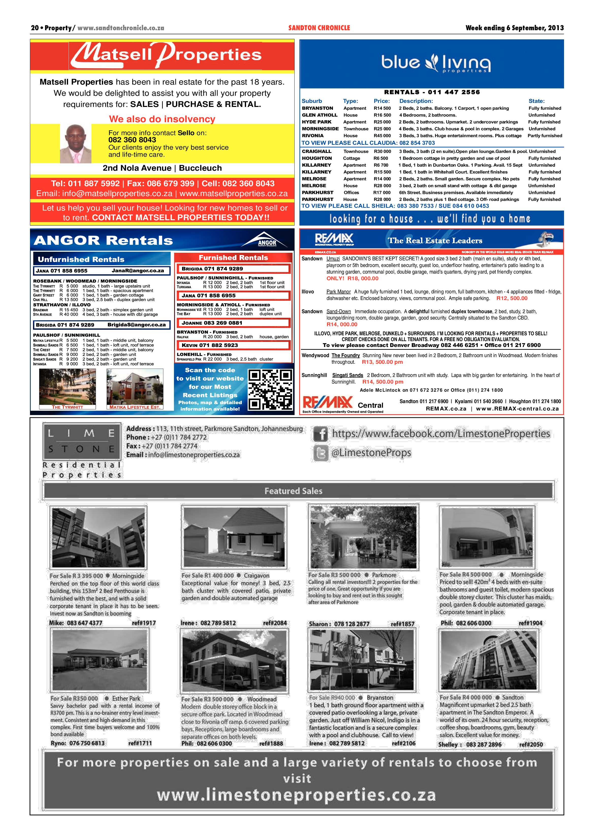 Sandton Chronicle 06 September 2013 page 20
