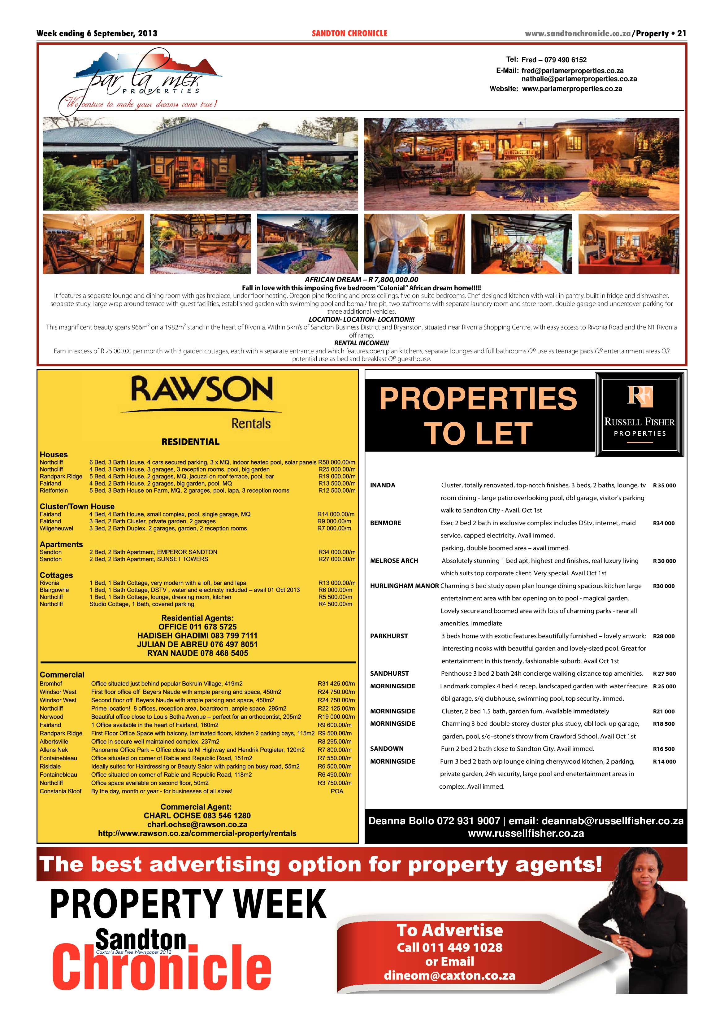 Sandton Chronicle 06 September 2013 page 21