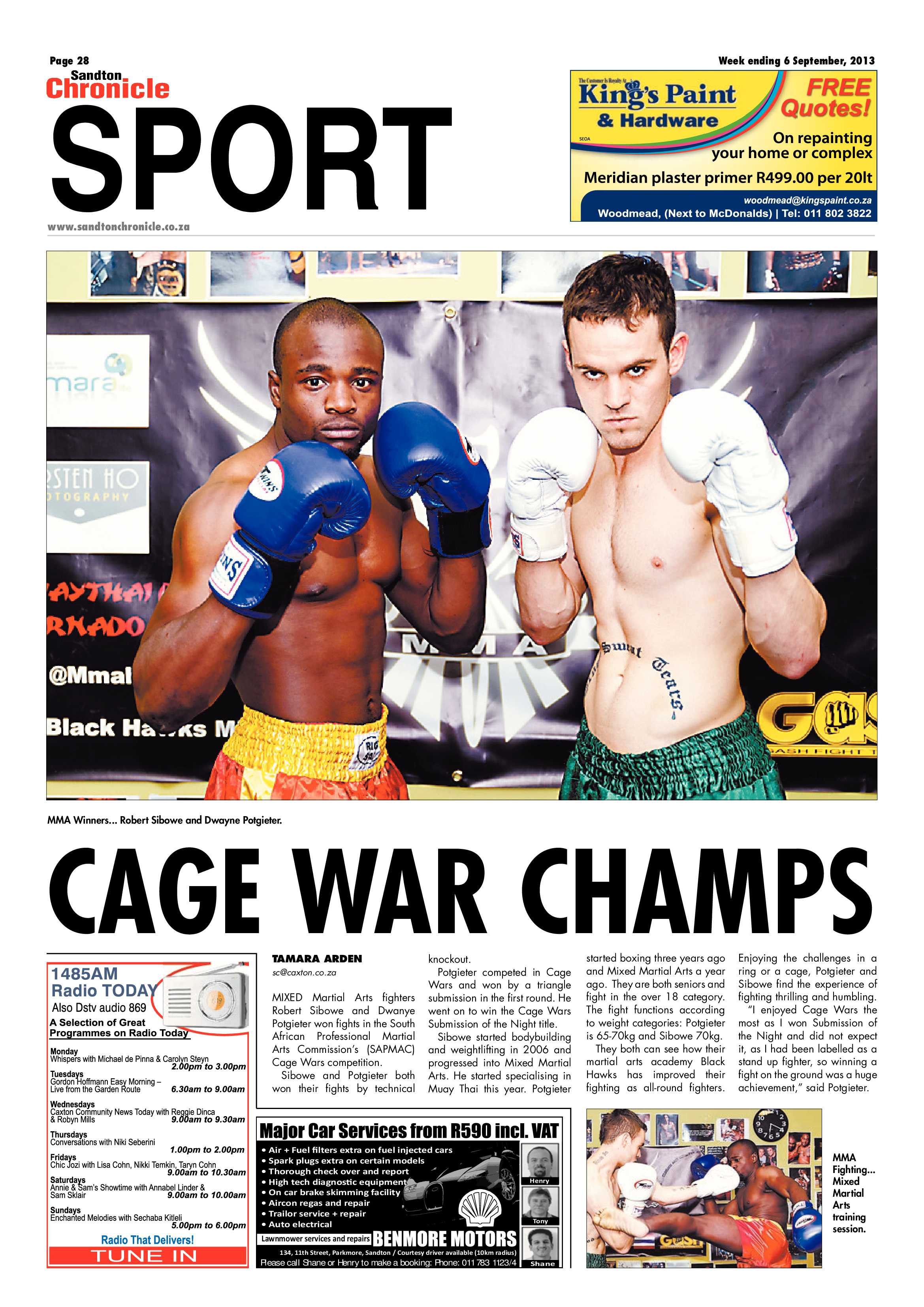 Sandton Chronicle 06 September 2013 page 28