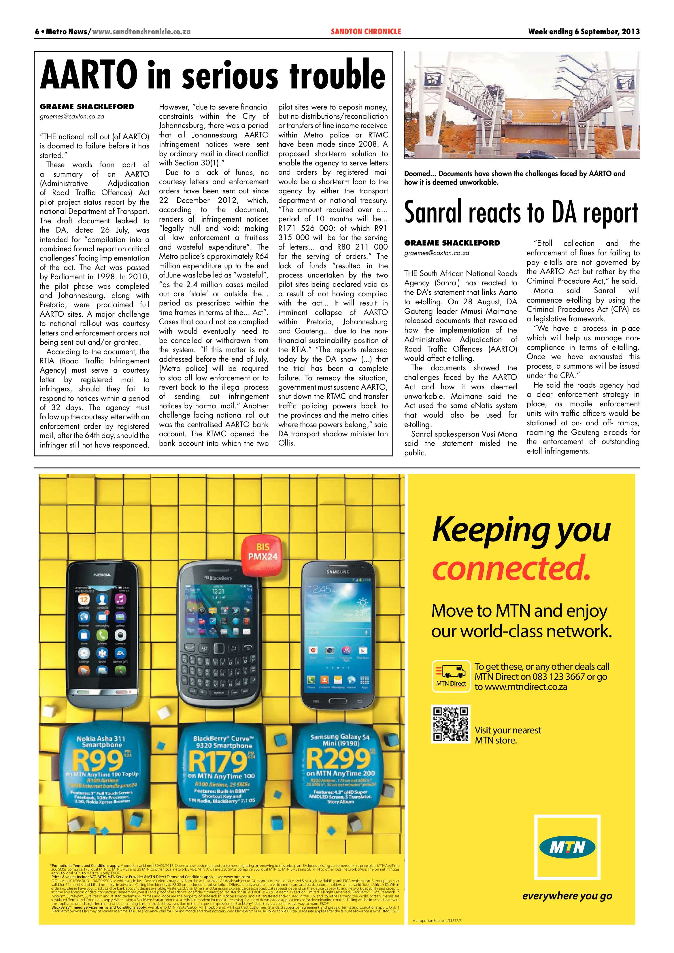 Sandton Chronicle 06 September 2013 page 6