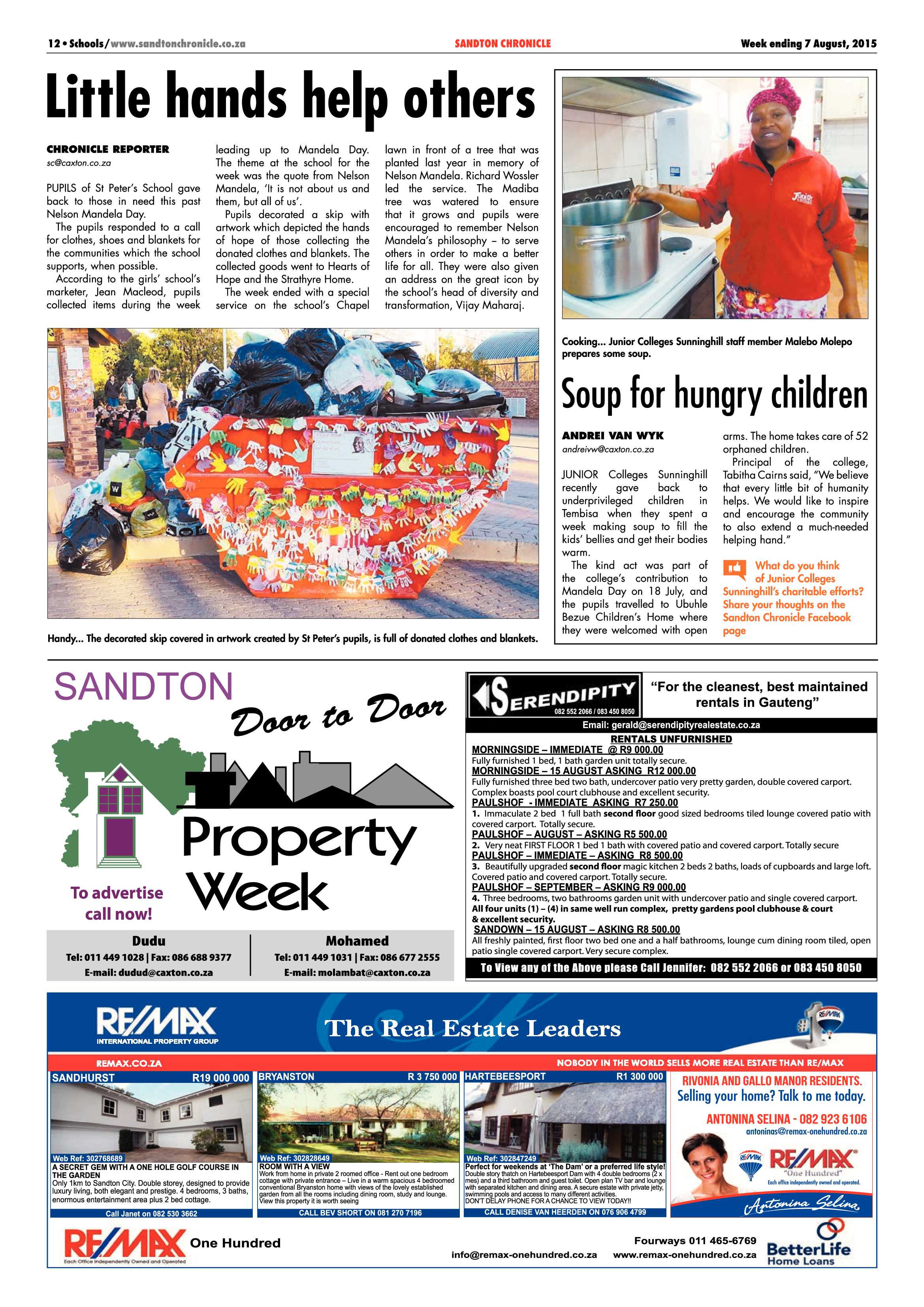 Sandton Chronicle 07 August 2015 page 12