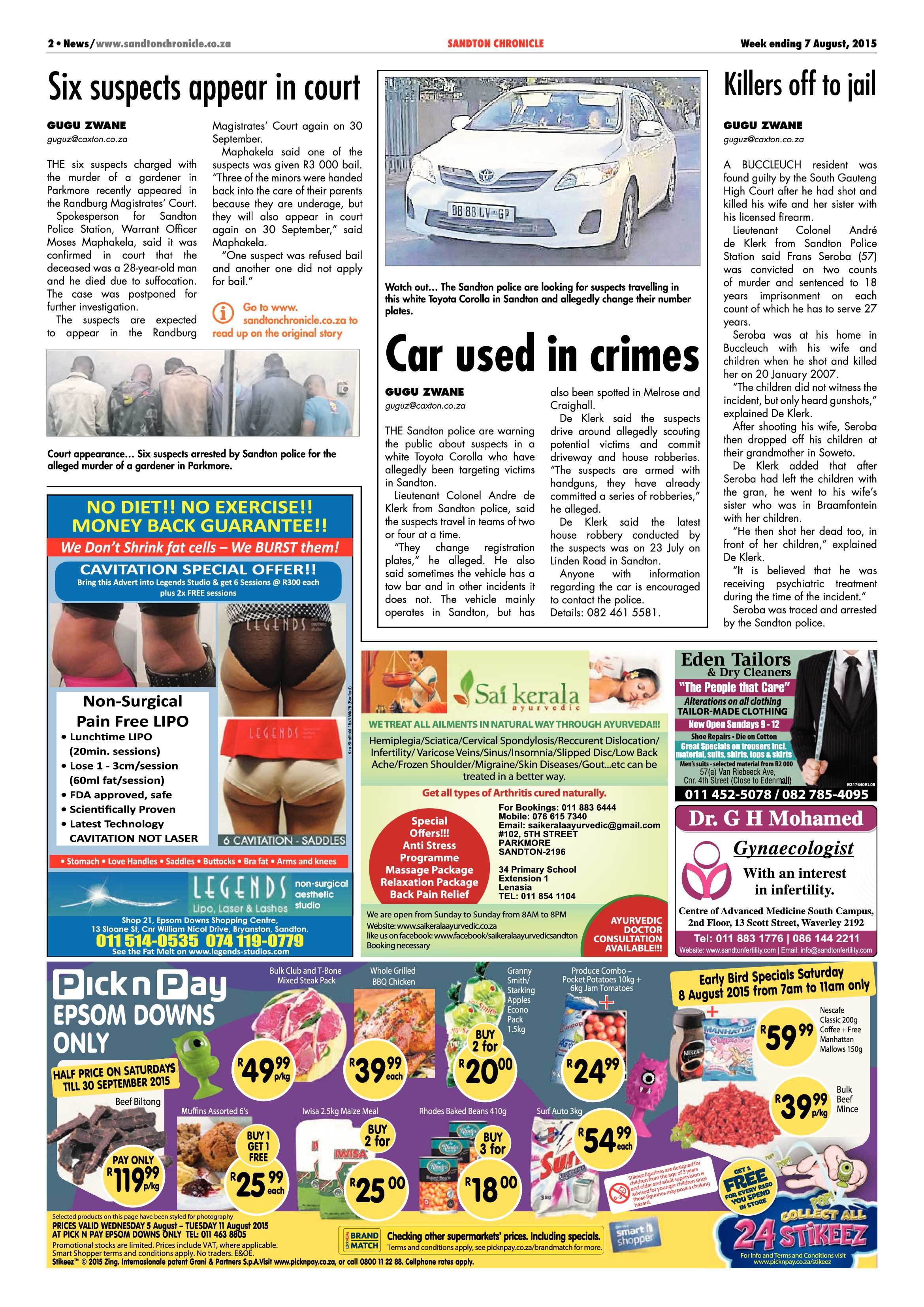 Sandton Chronicle 07 August 2015 page 2