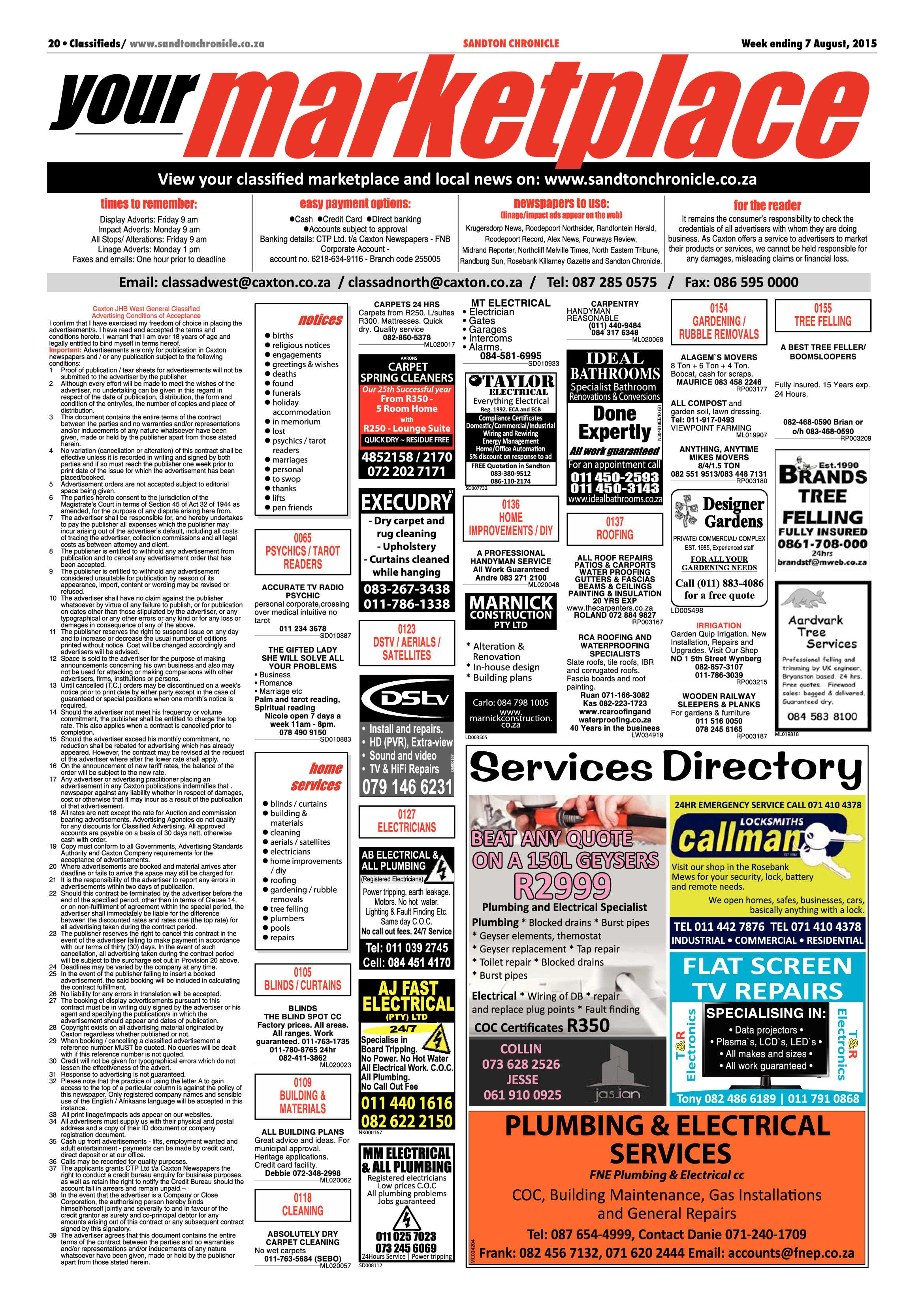 Sandton Chronicle 07 August 2015 page 20