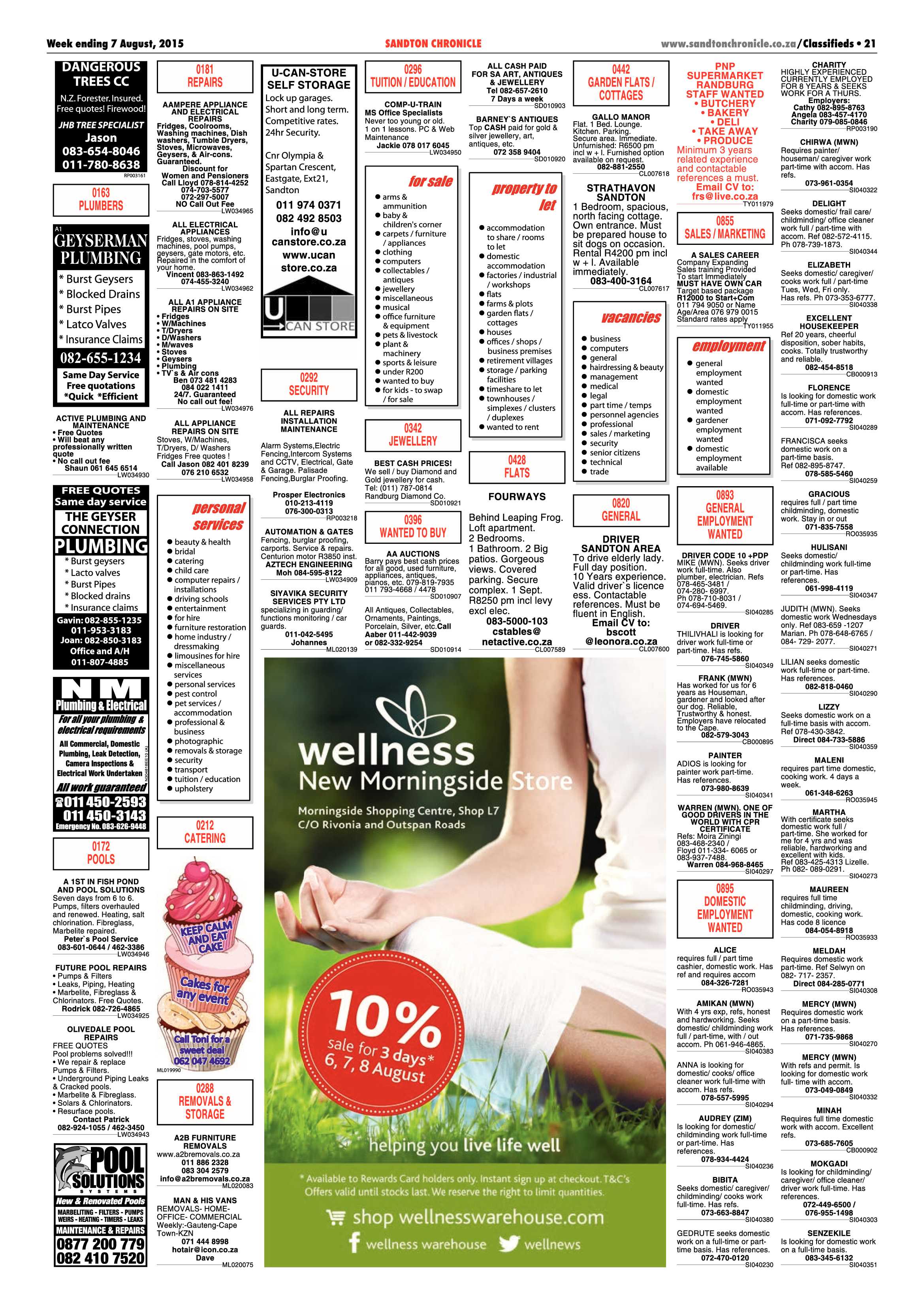 Sandton Chronicle 07 August 2015 page 21