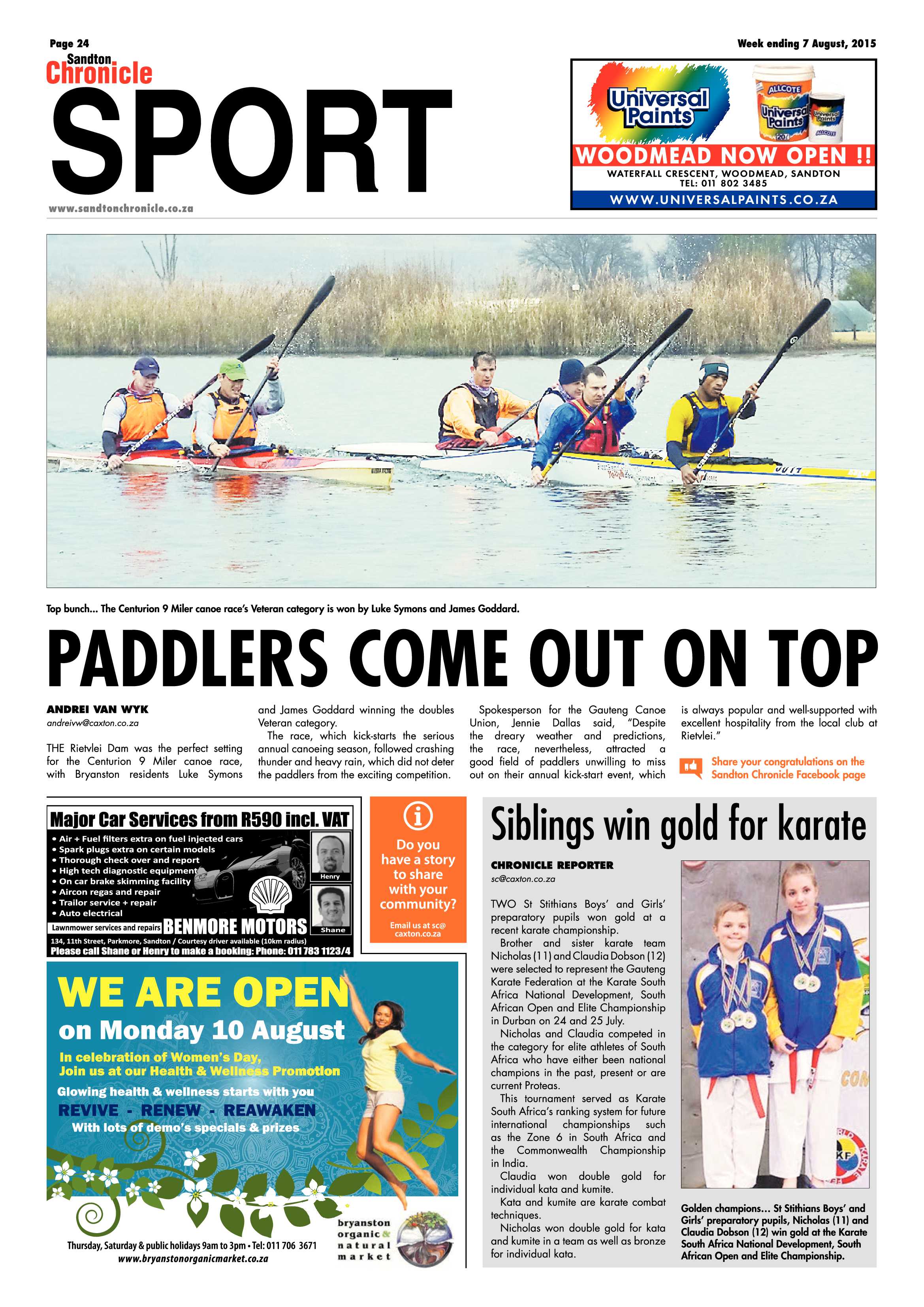 Sandton Chronicle 07 August 2015 page 24