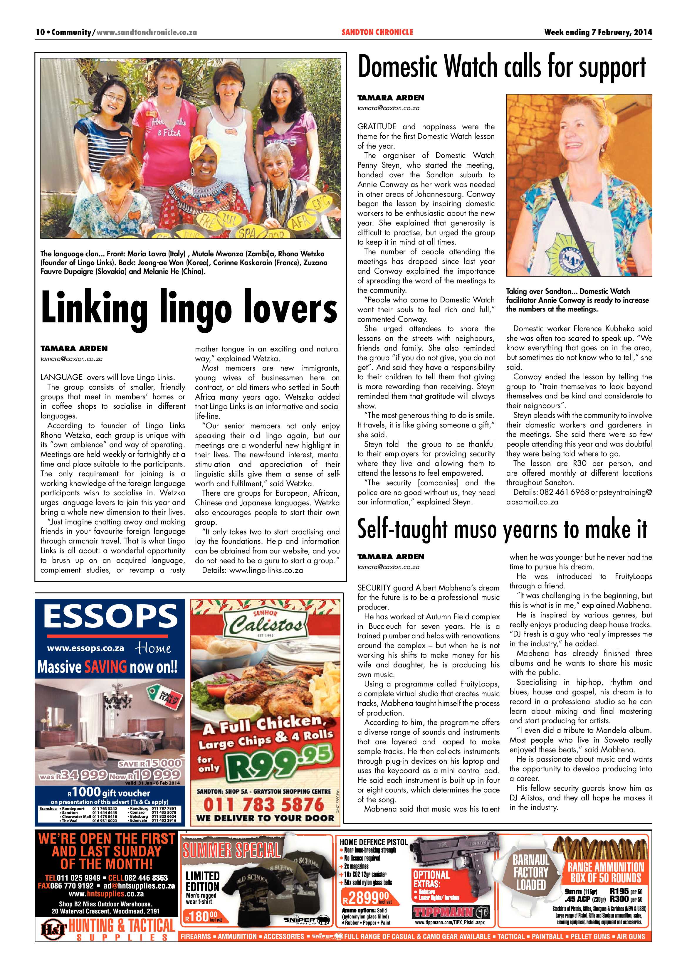 Sandton Chronicle 07 February 2014 page 10