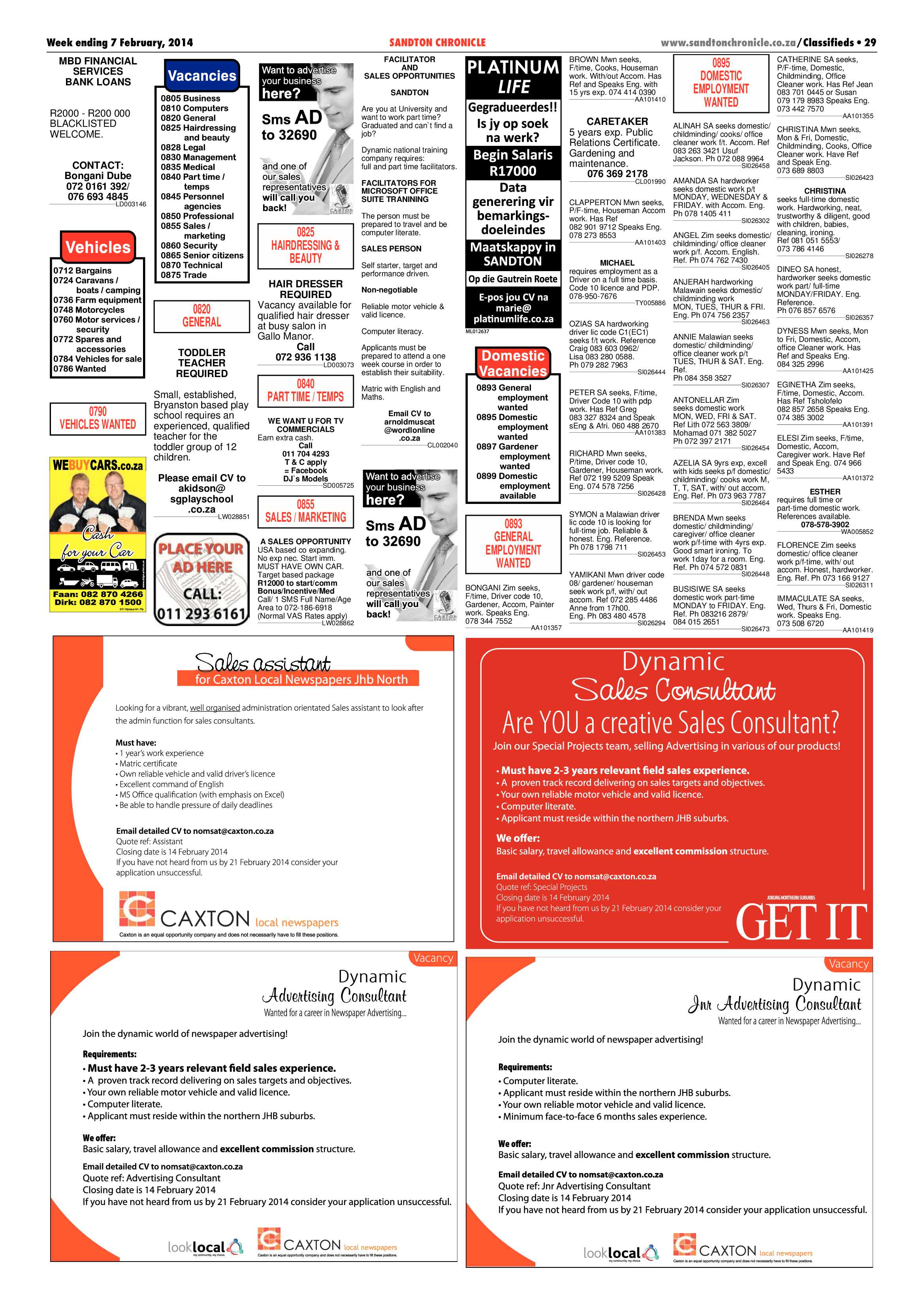 Sandton Chronicle 07 February 2014 page 45