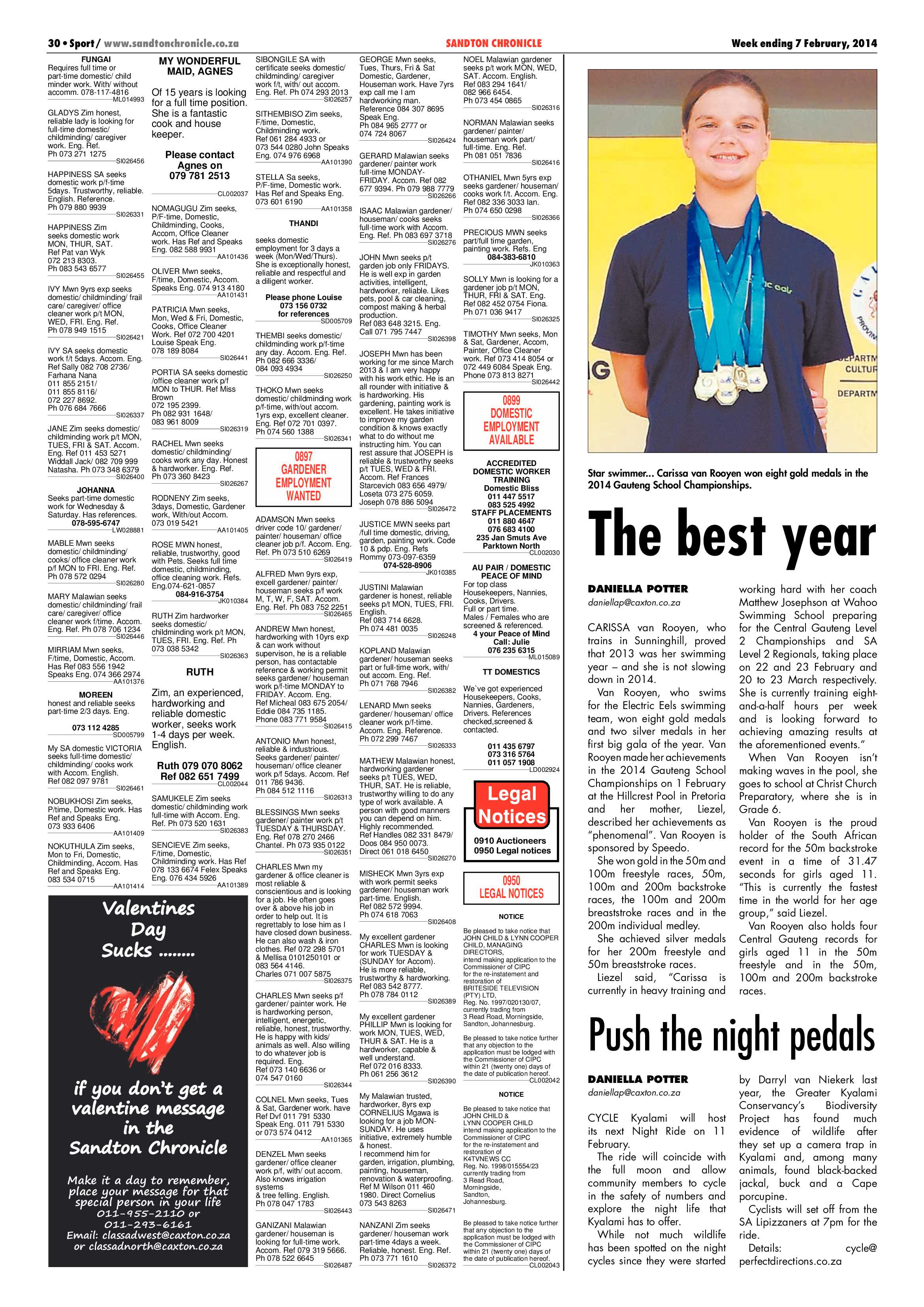 Sandton Chronicle 07 February 2014 page 46