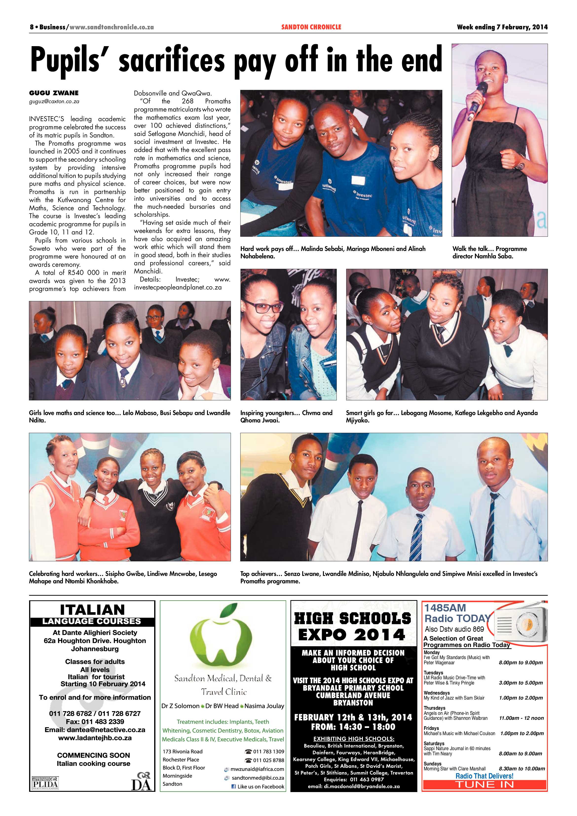 Sandton Chronicle 07 February 2014 page 8