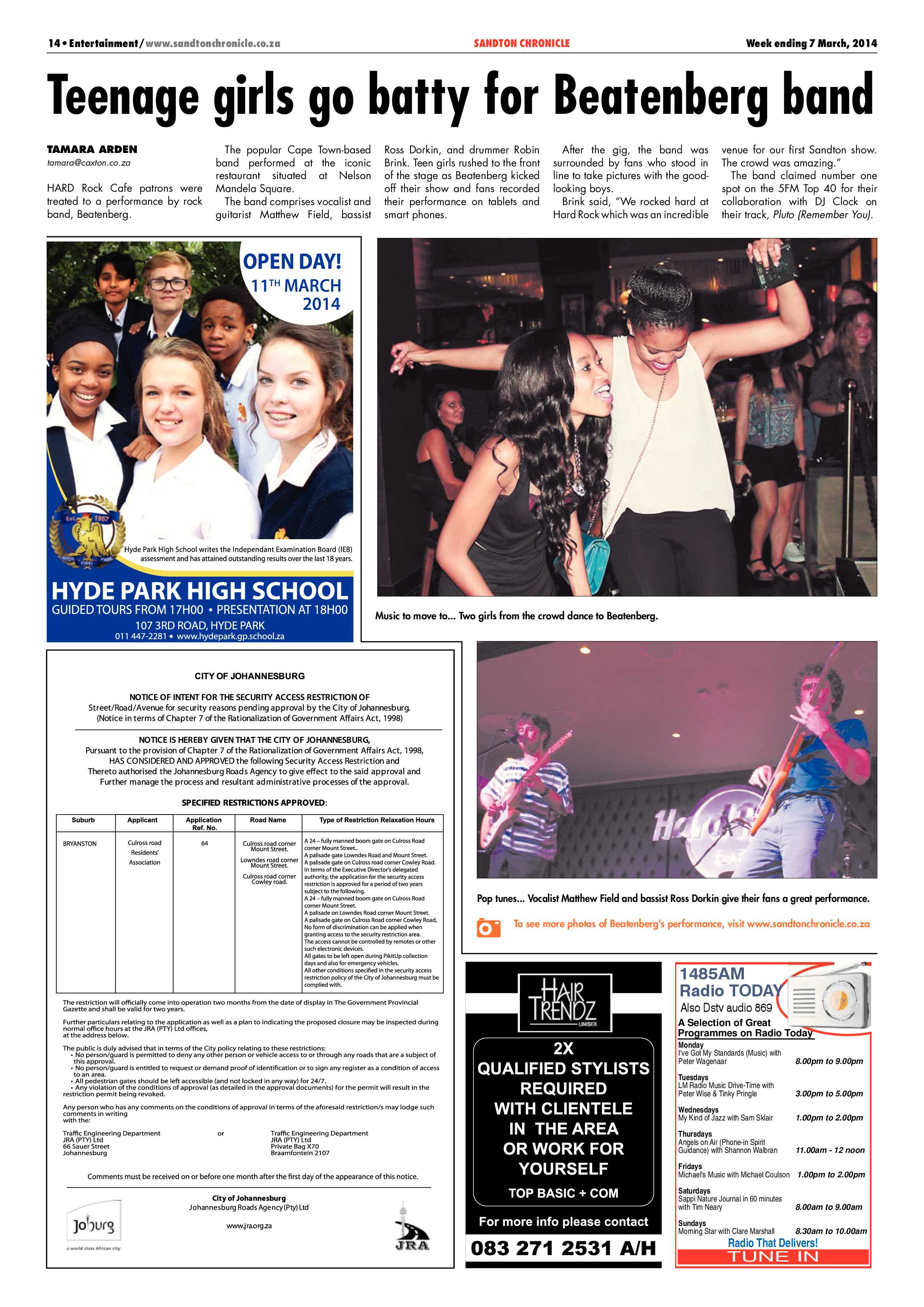 Sandton Chronicle 07 March 2014 page 22