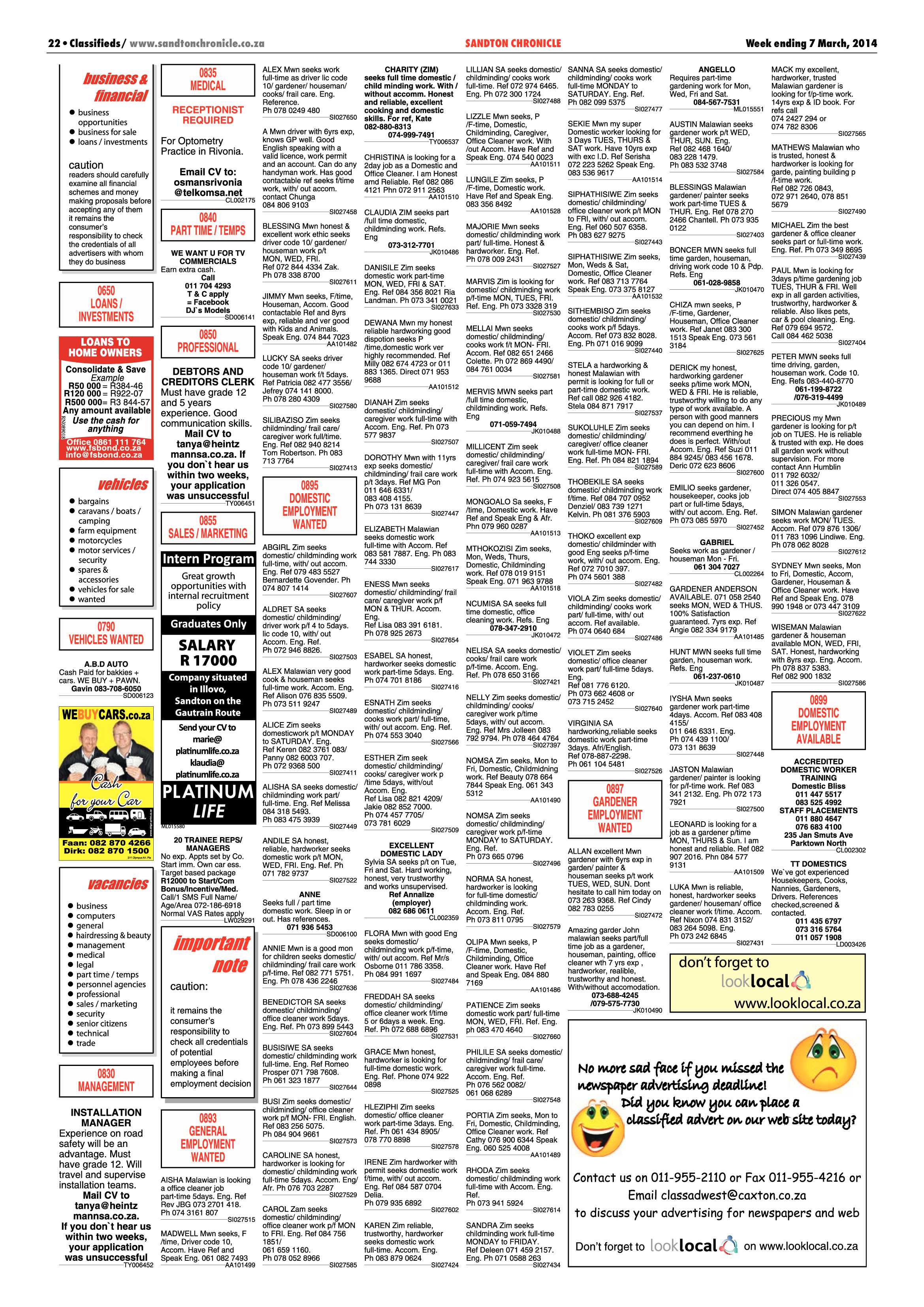 Sandton Chronicle 07 March 2014 page 30