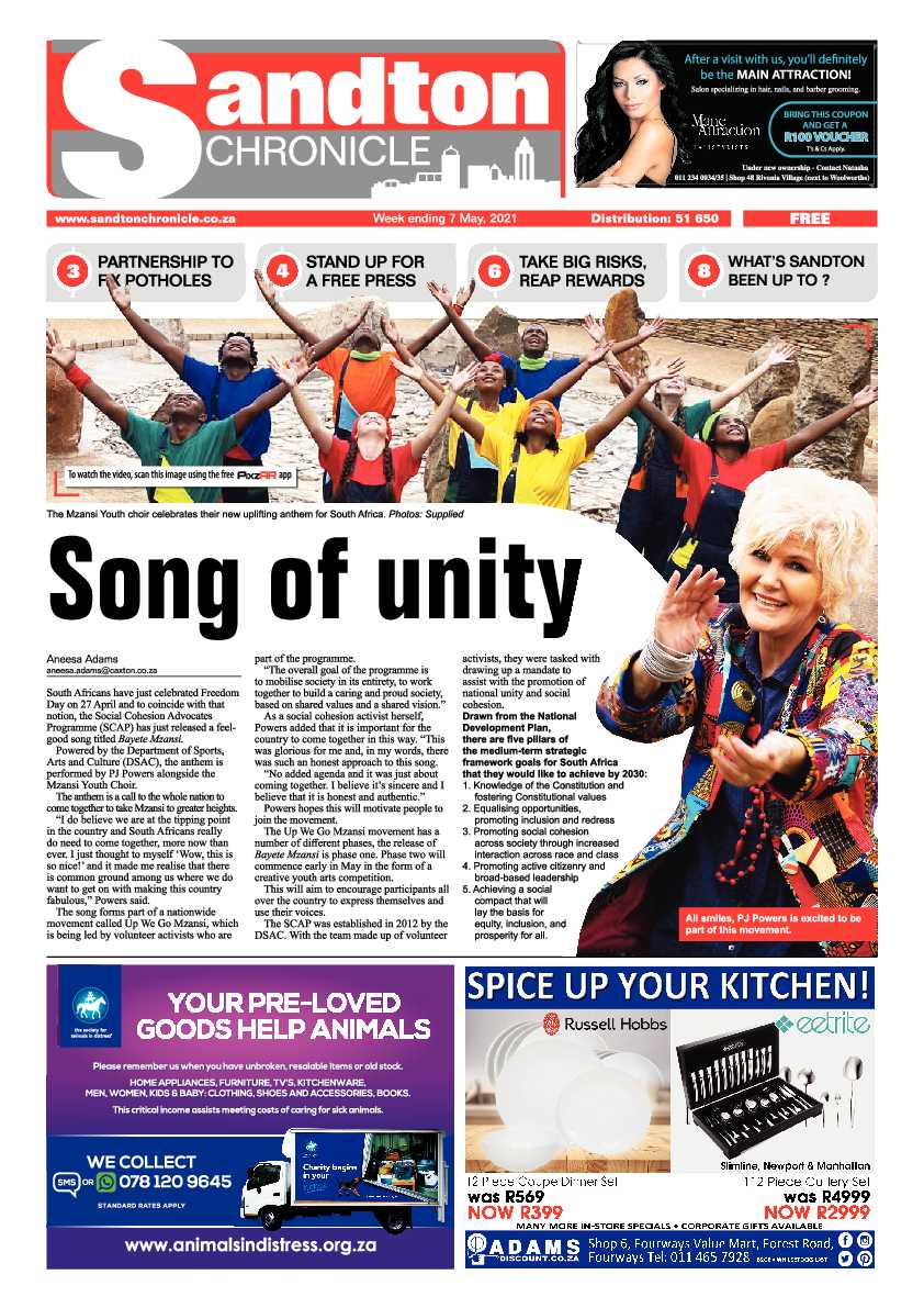 Sandton Chronicle 07 May 2021 page 1