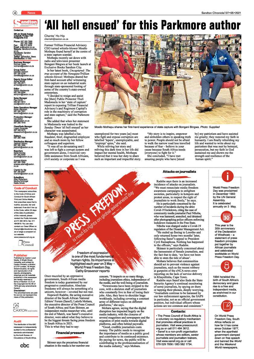 Sandton Chronicle 07 May 2021 page 4