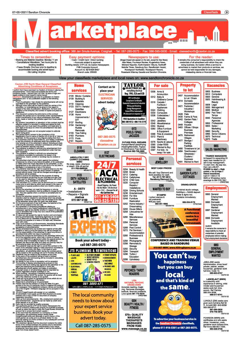 Sandton Chronicle 07 May 2021 page 9