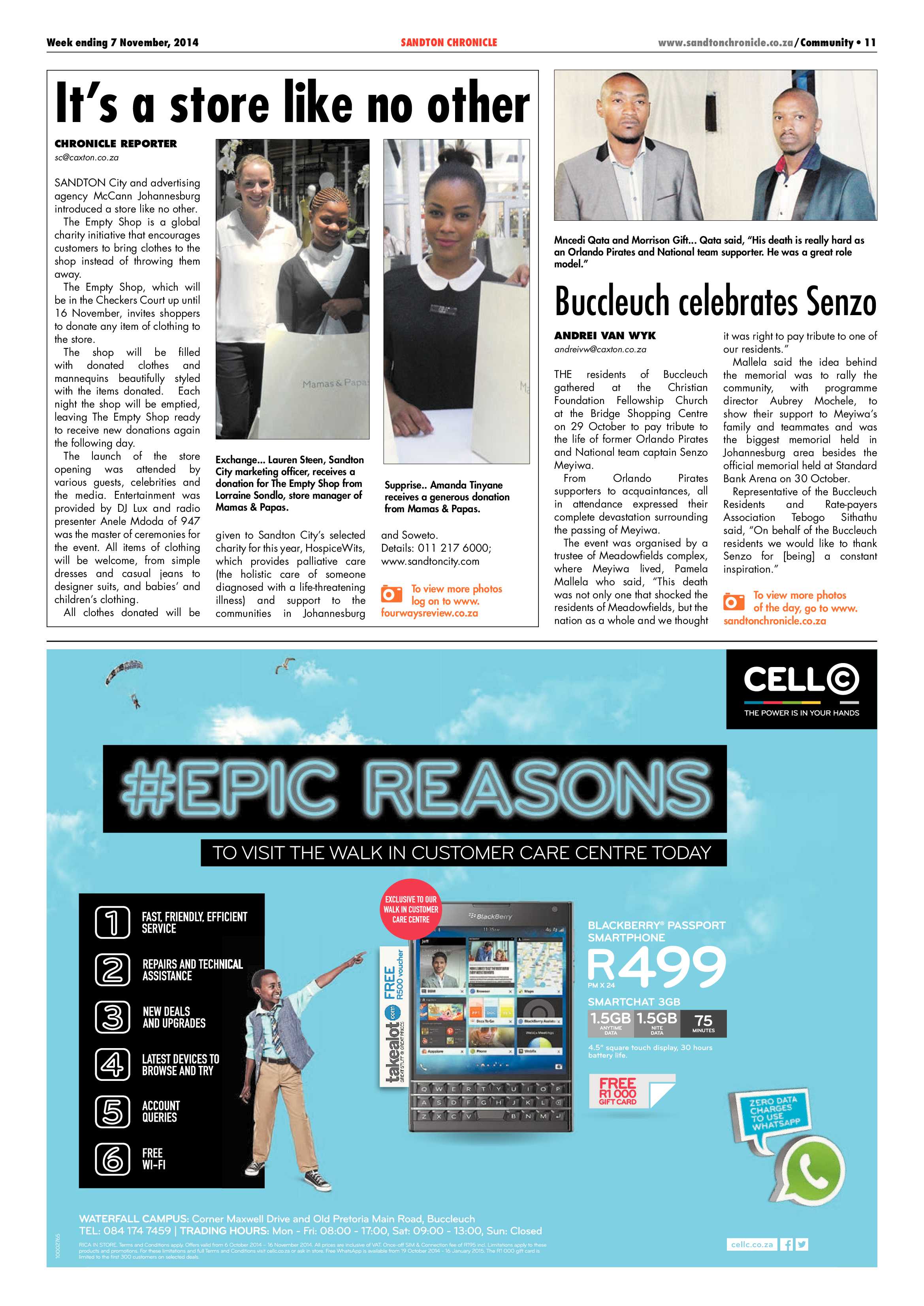 Sandton Chronicle 07 November 2014 page 11