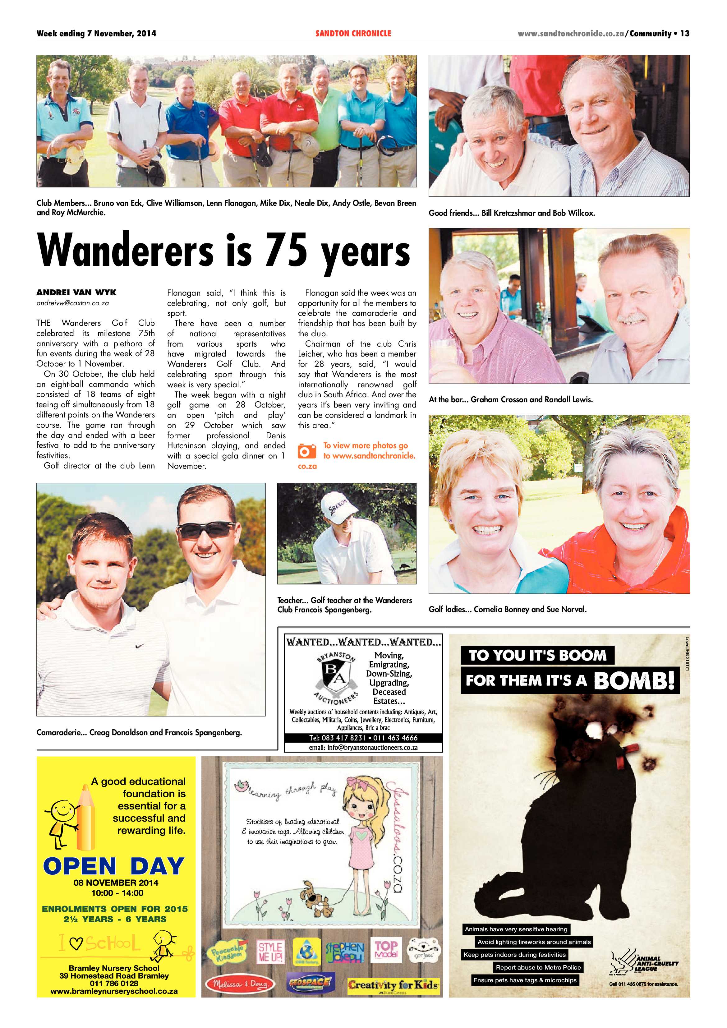 Sandton Chronicle 07 November 2014 page 13