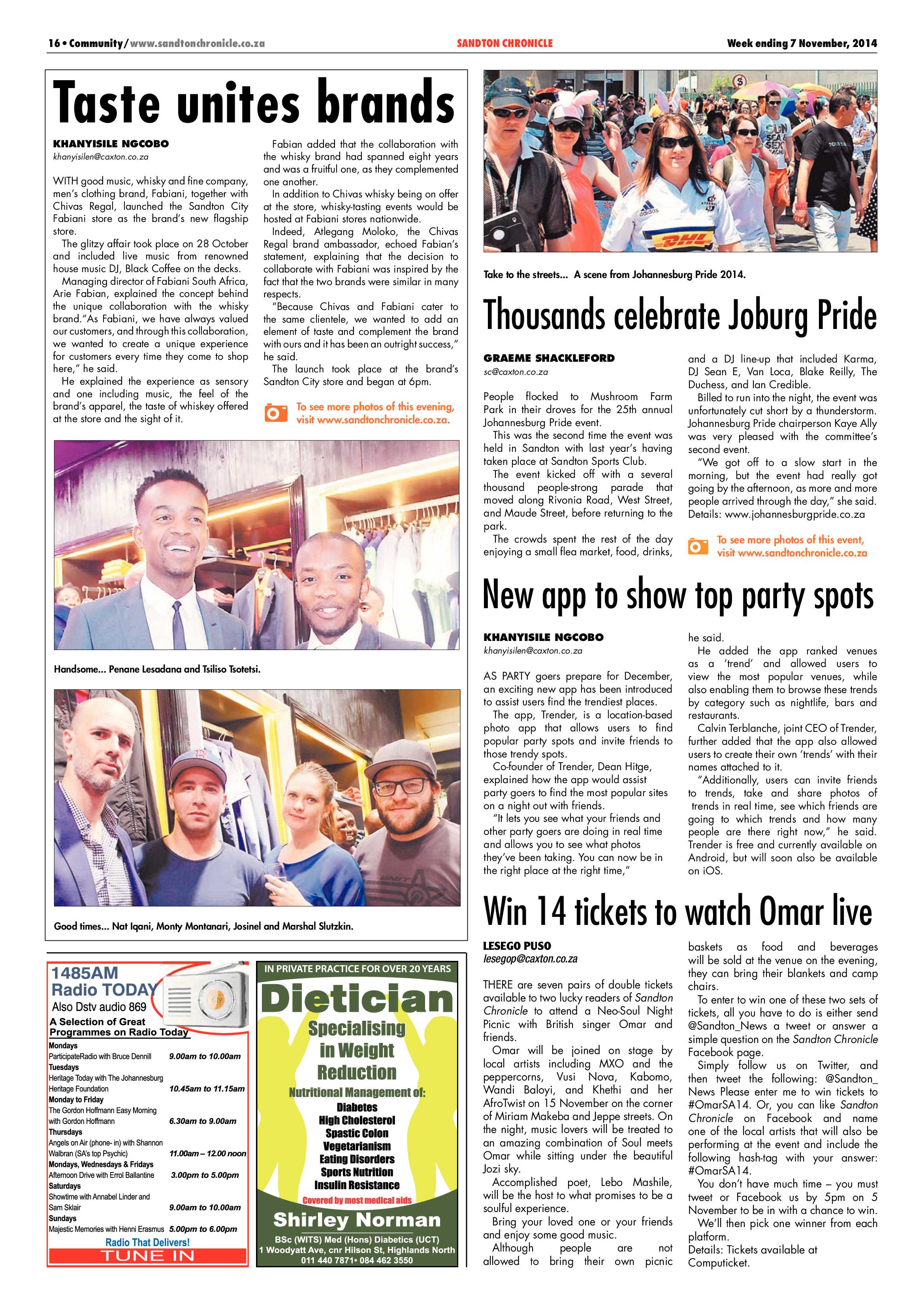 Sandton Chronicle 07 November 2014 page 16