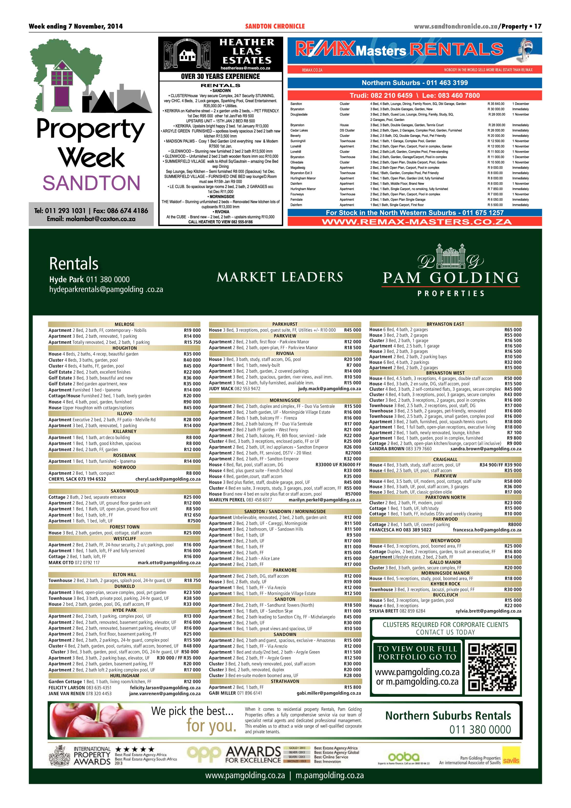Sandton Chronicle 07 November 2014 page 17