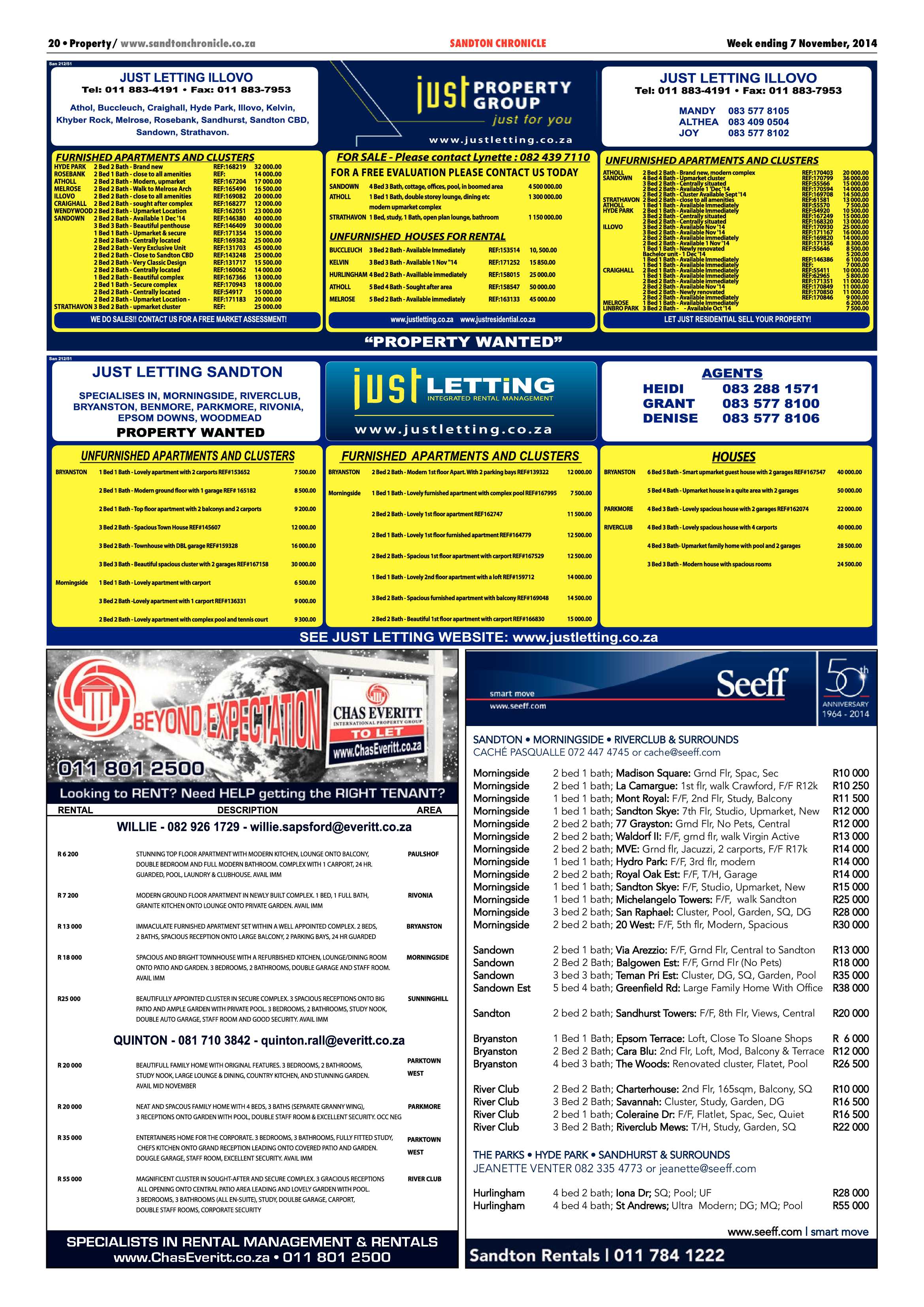 Sandton Chronicle 07 November 2014 page 20