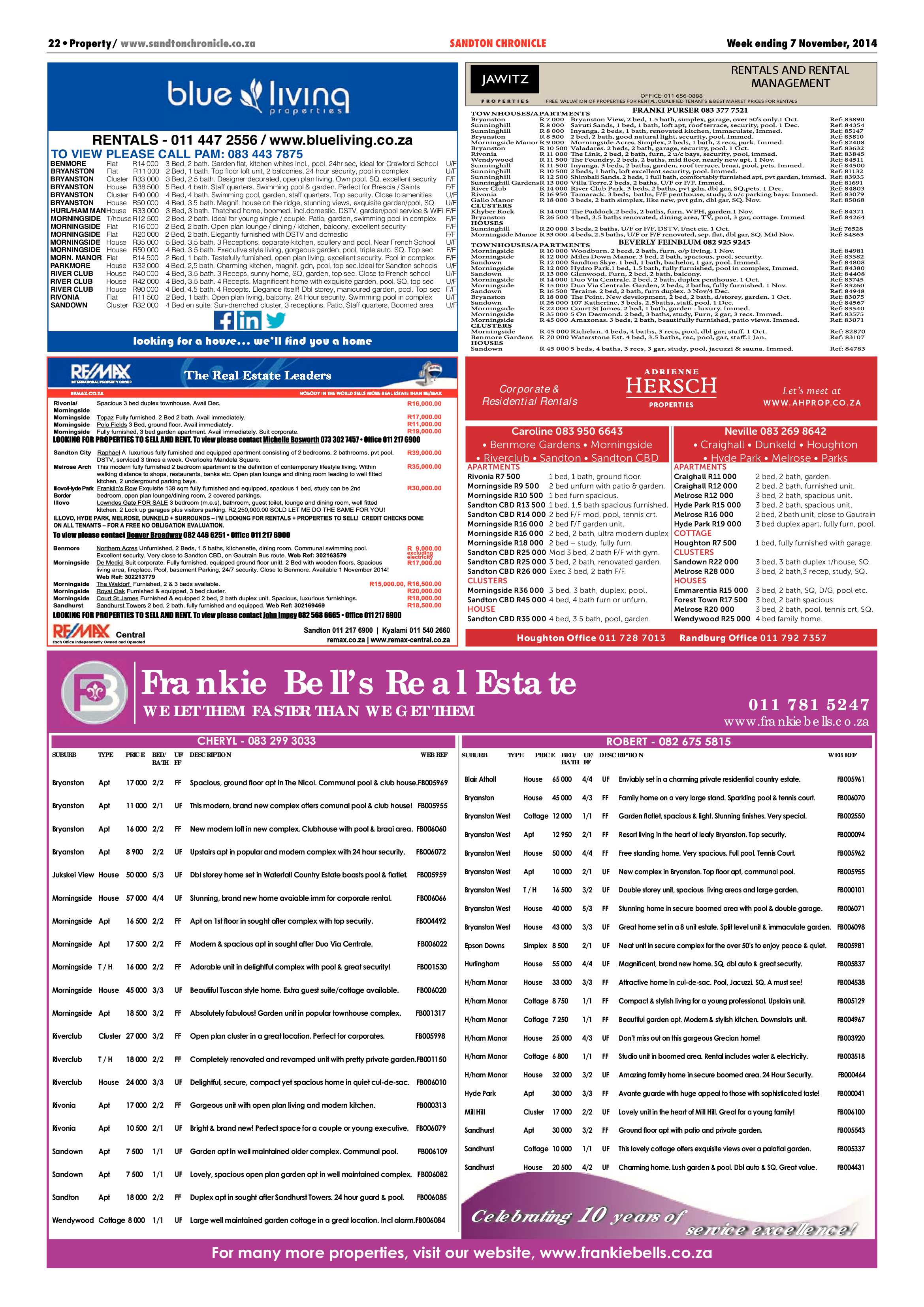 Sandton Chronicle 07 November 2014 page 22