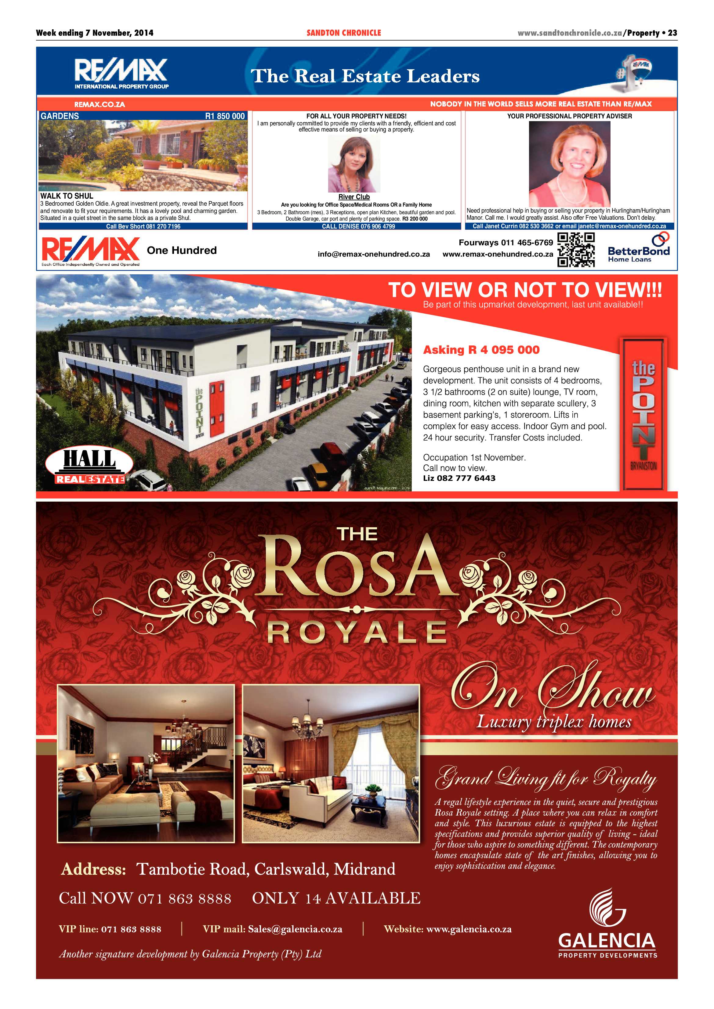 Sandton Chronicle 07 November 2014 page 23