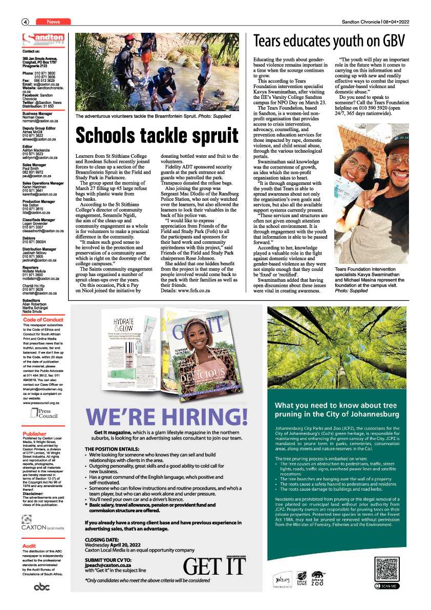 Sandton Chronicle 08 April 2022 page 4