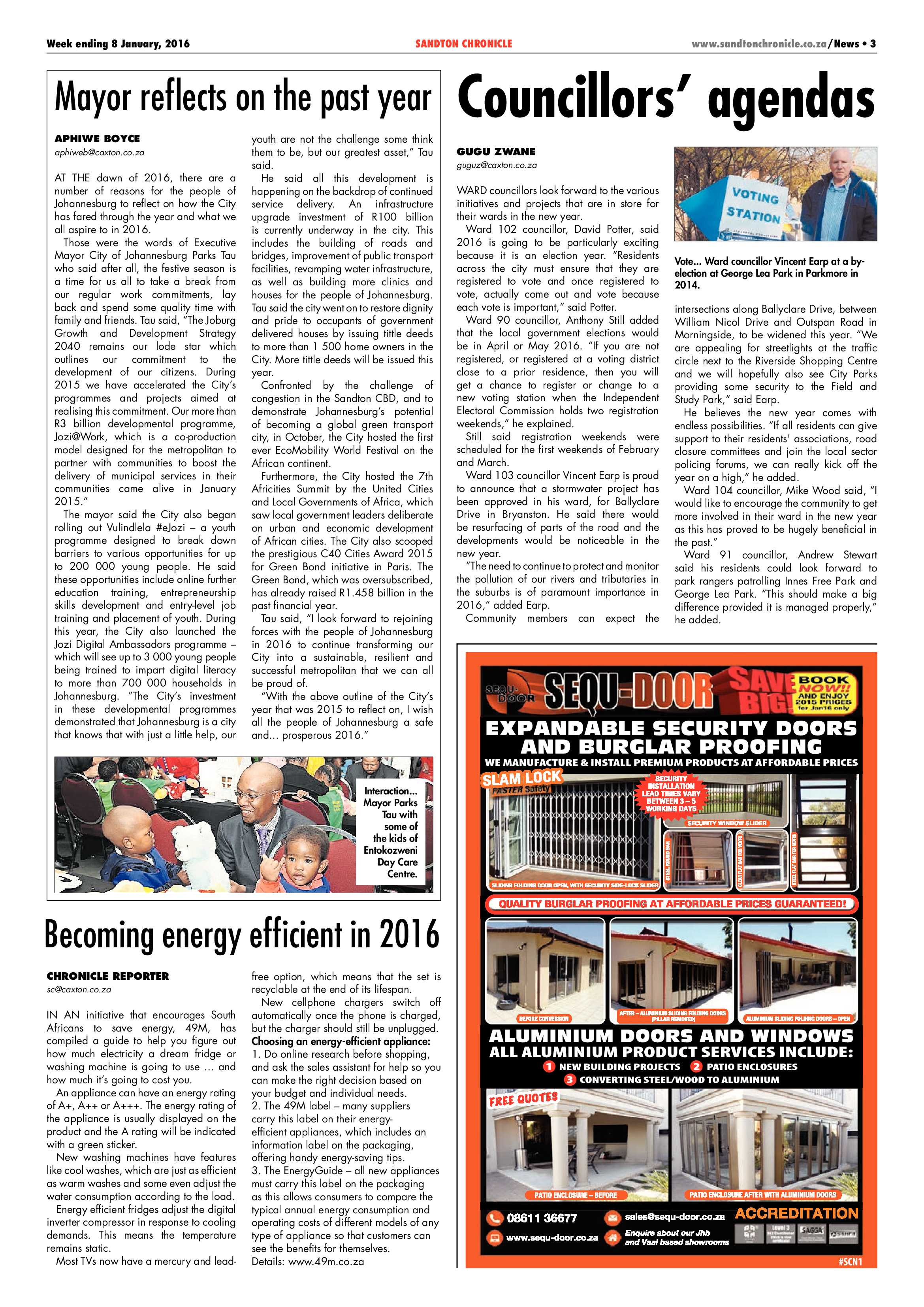 Sandton Chronicle 08 January 2015 page 3