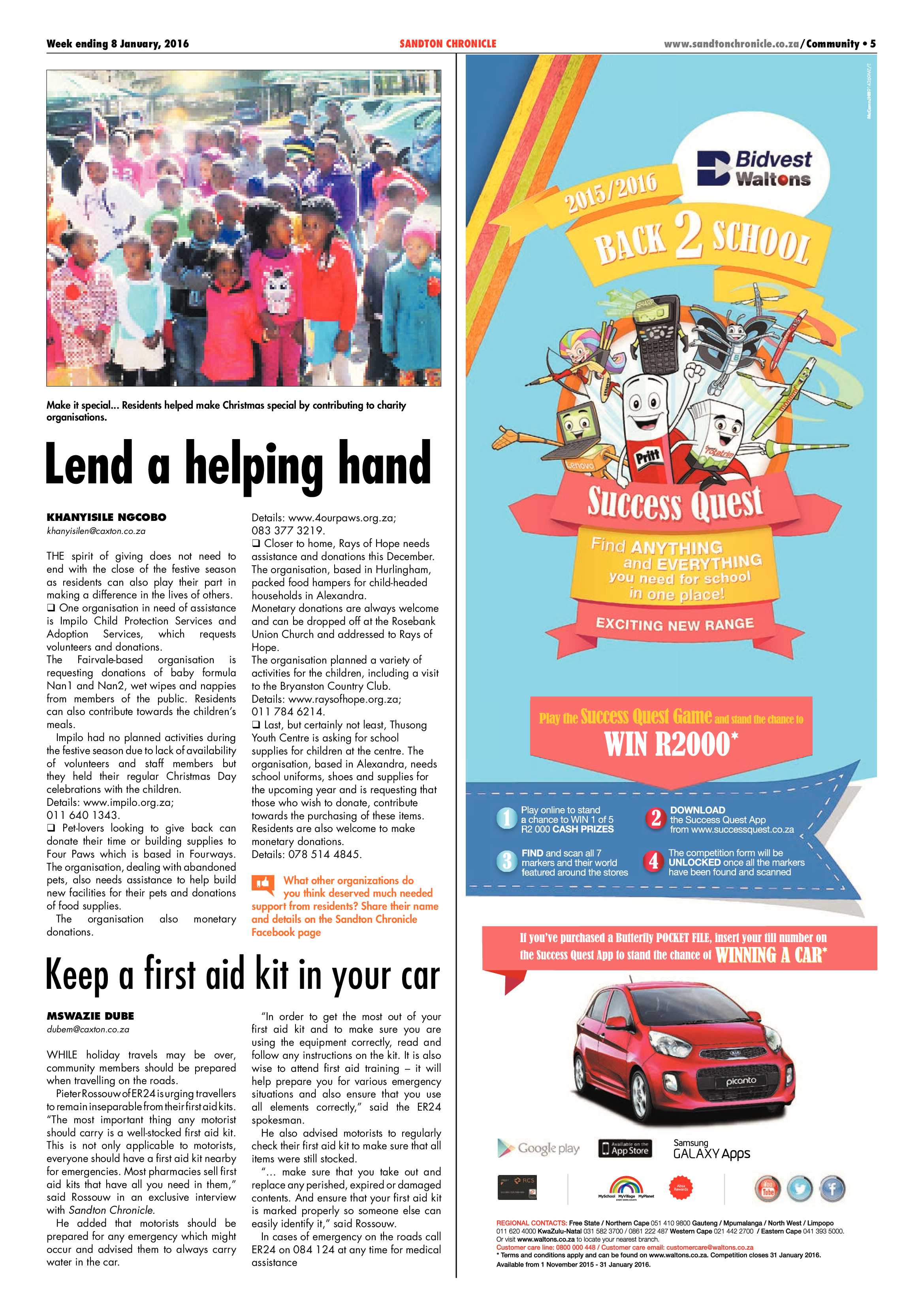 Sandton Chronicle 08 January 2015 page 5