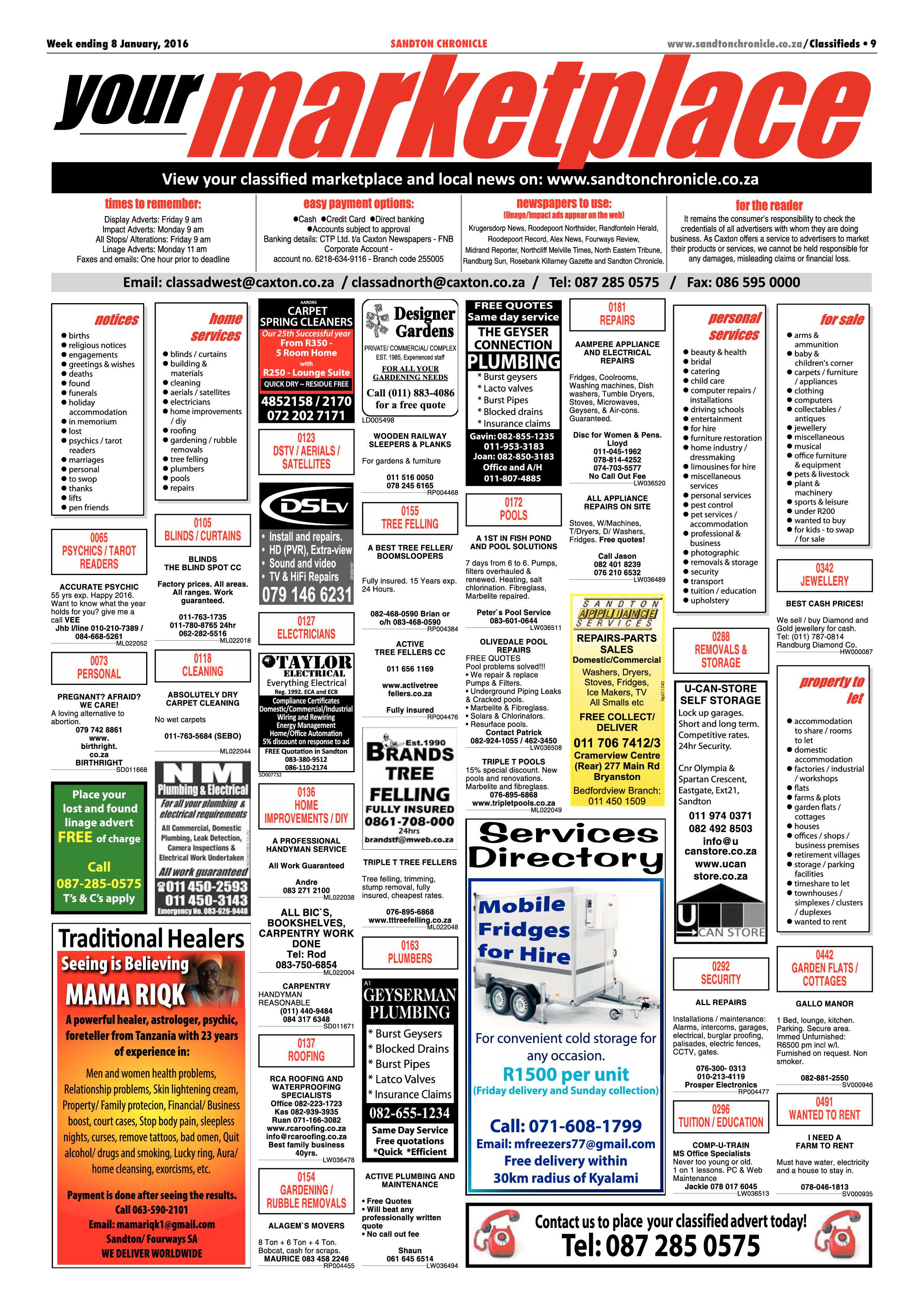 Sandton Chronicle 08 January 2015 page 9