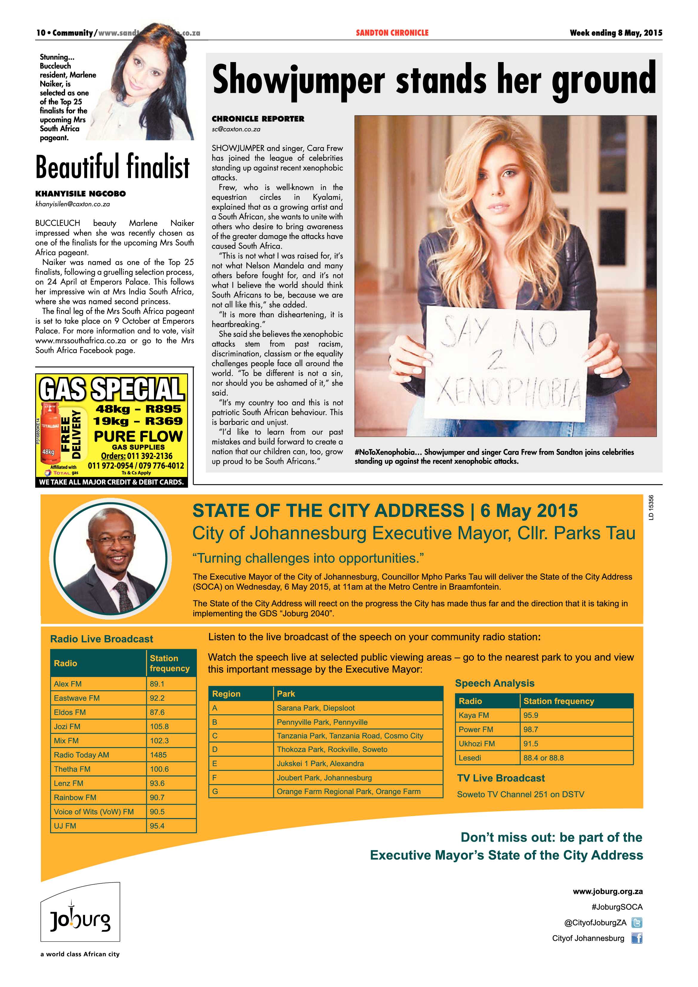 Sandton Chronicle 08 May 2015 page 10
