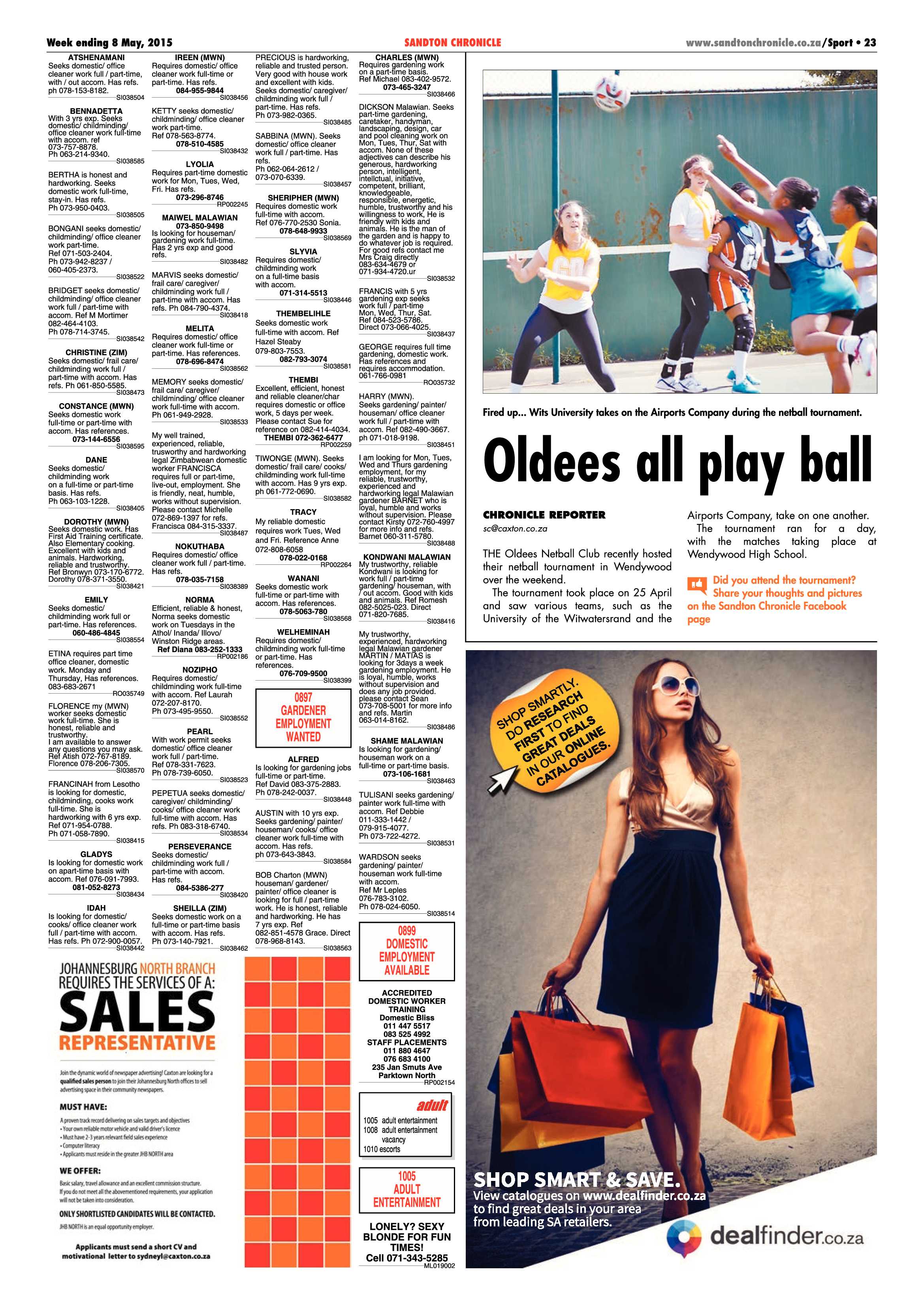 Sandton Chronicle 08 May 2015 page 31