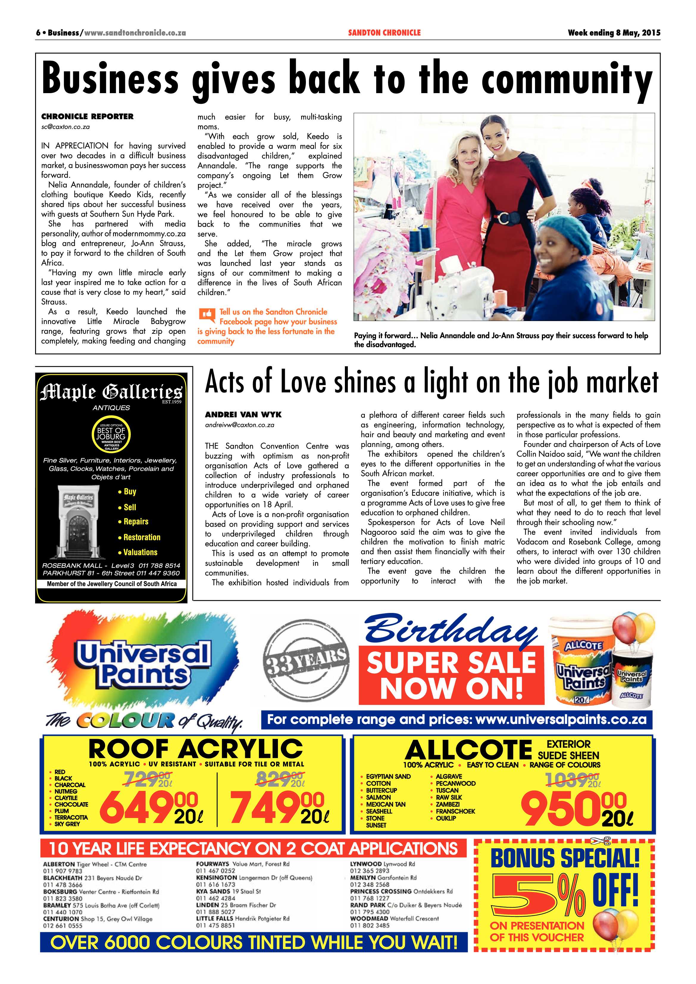 Sandton Chronicle 08 May 2015 page 6