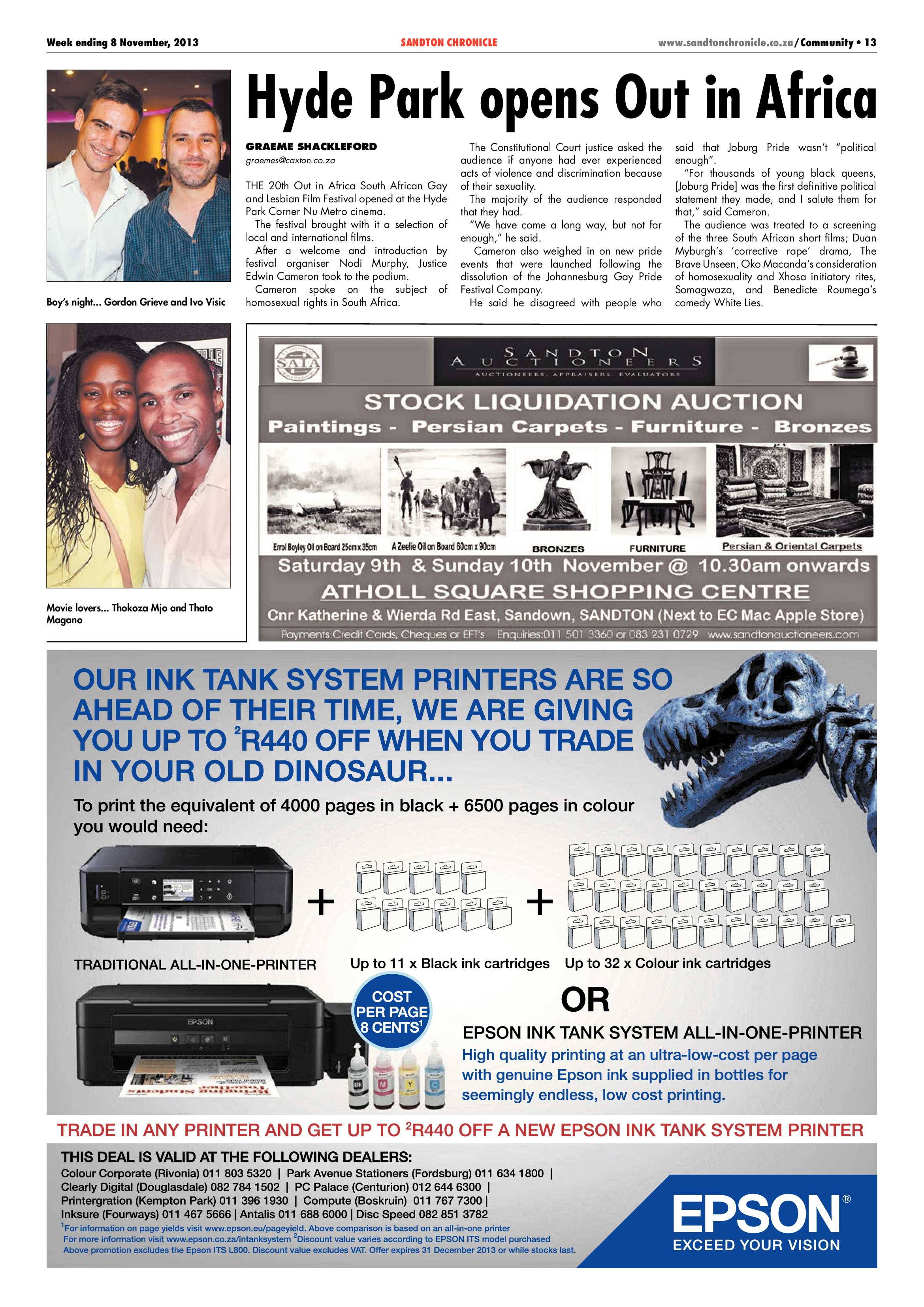 Sandton Chronicle 08 November 2013 page 13