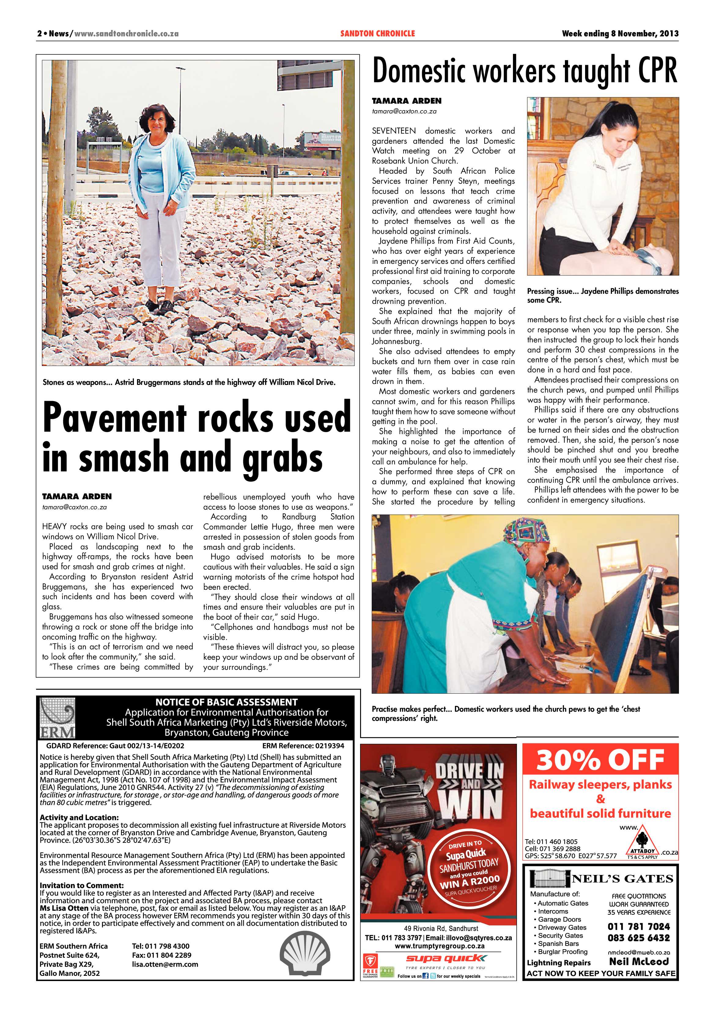 Sandton Chronicle 08 November 2013 page 2