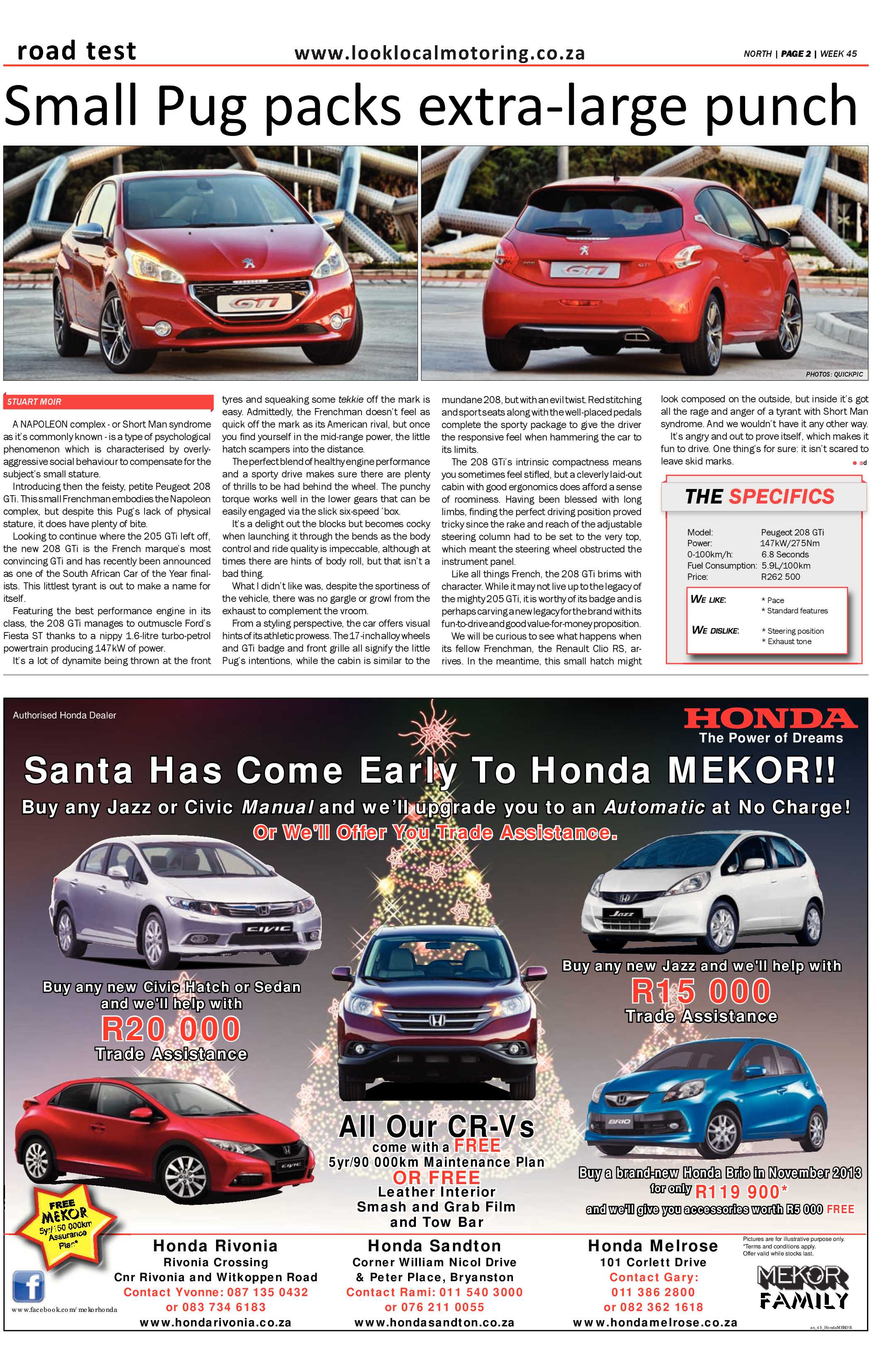 Sandton Chronicle 08 November 2013 page 20