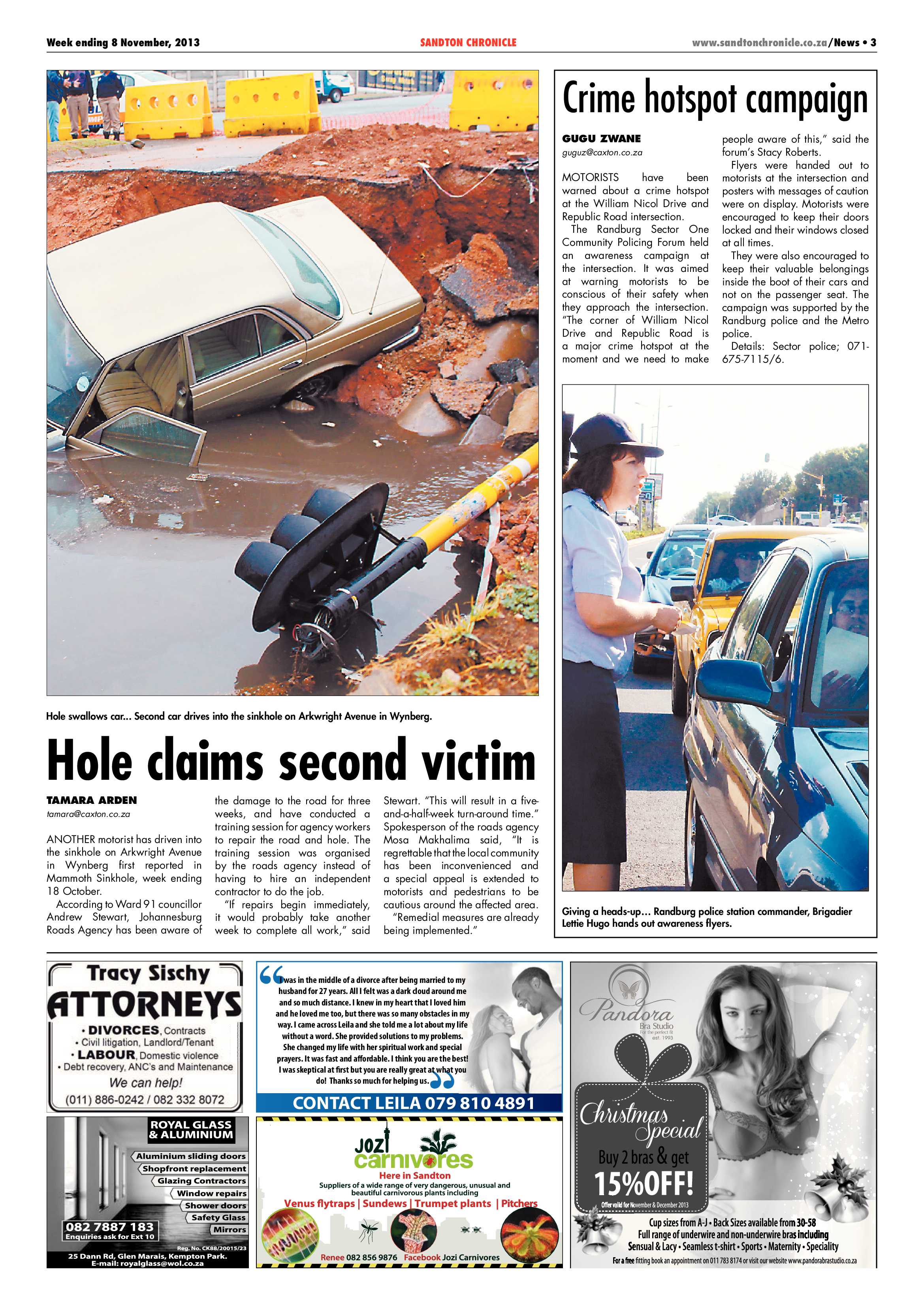 Sandton Chronicle 08 November 2013 page 3
