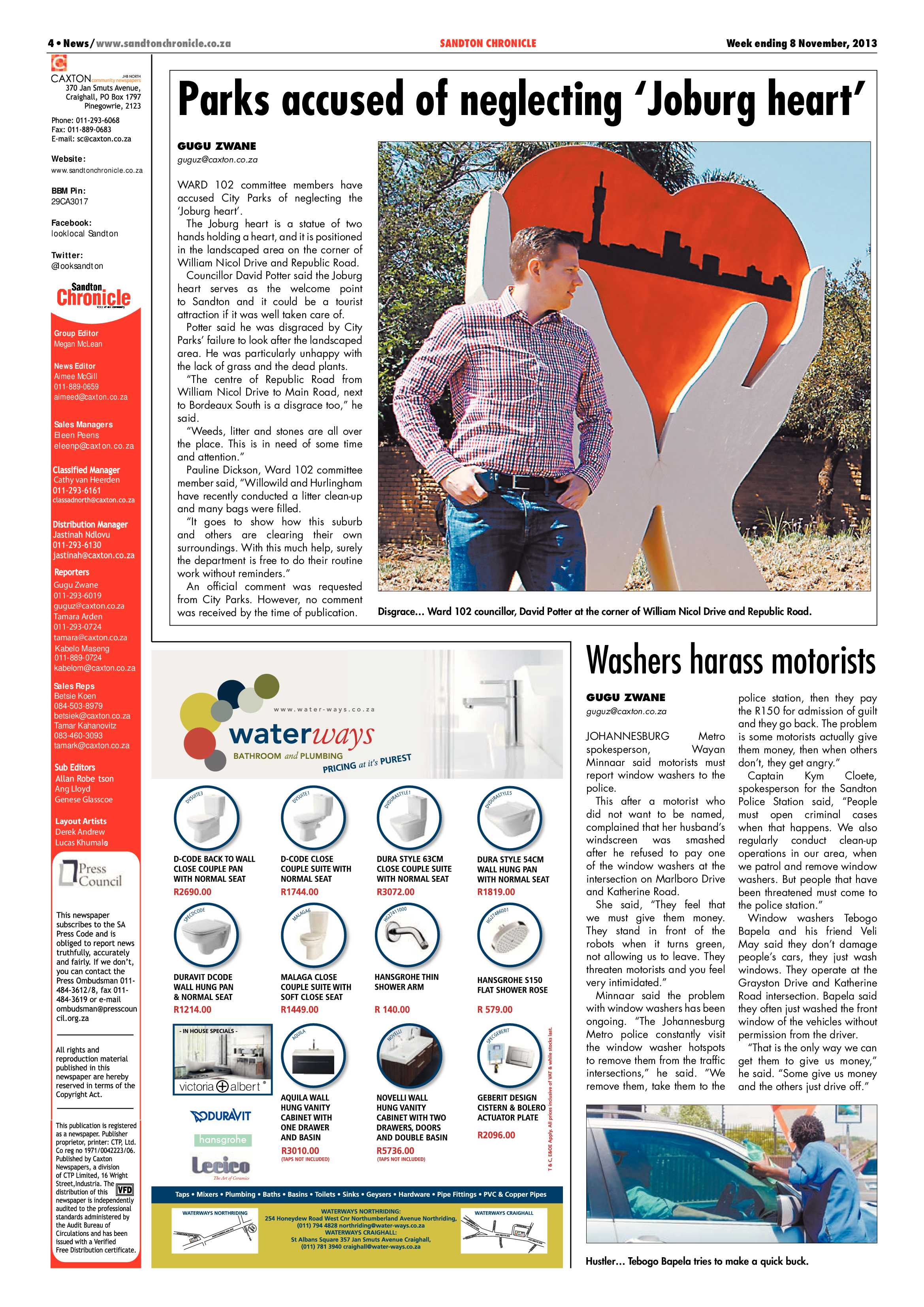 Sandton Chronicle 08 November 2013 page 4