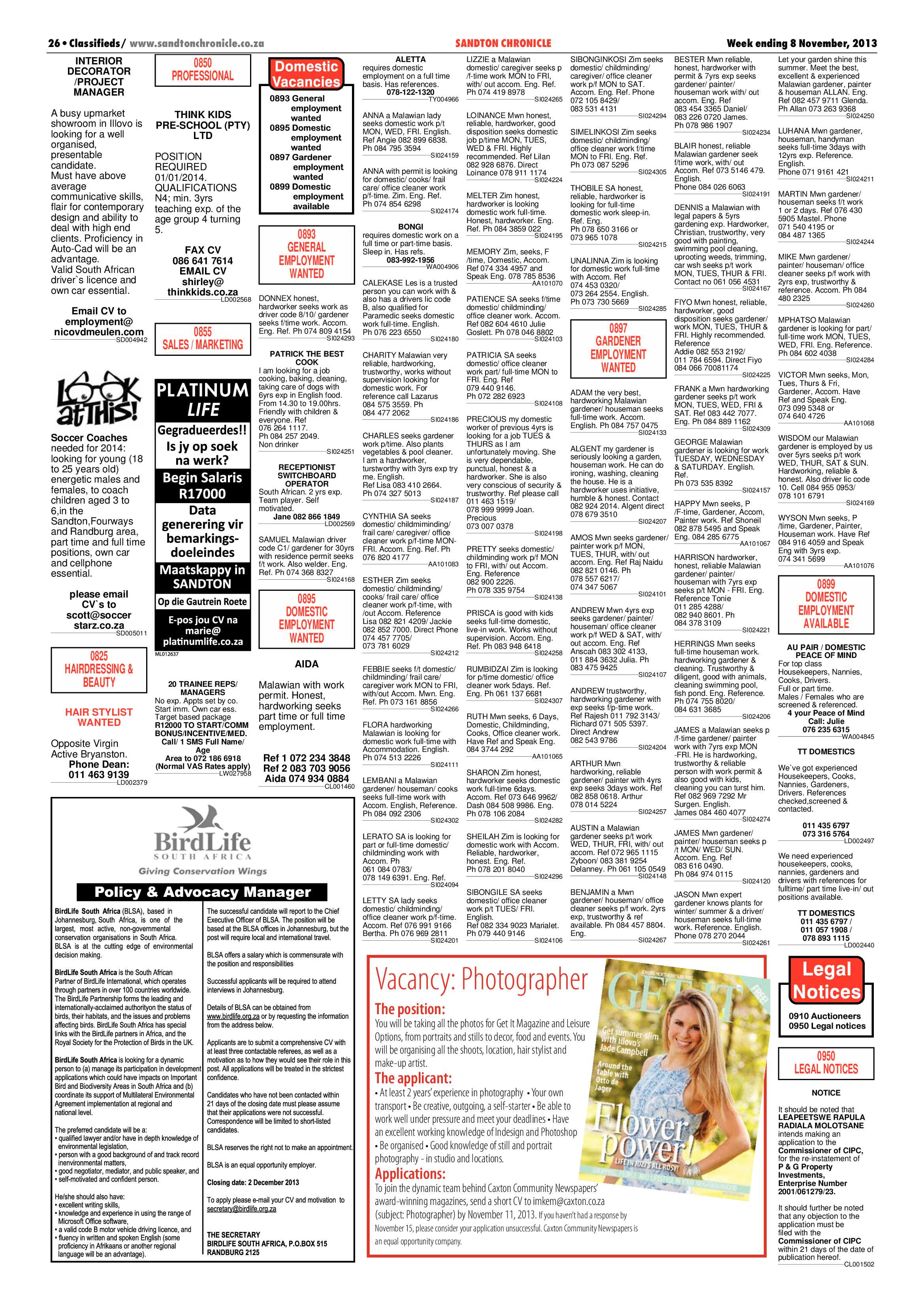 Sandton Chronicle 08 November 2013 page 46