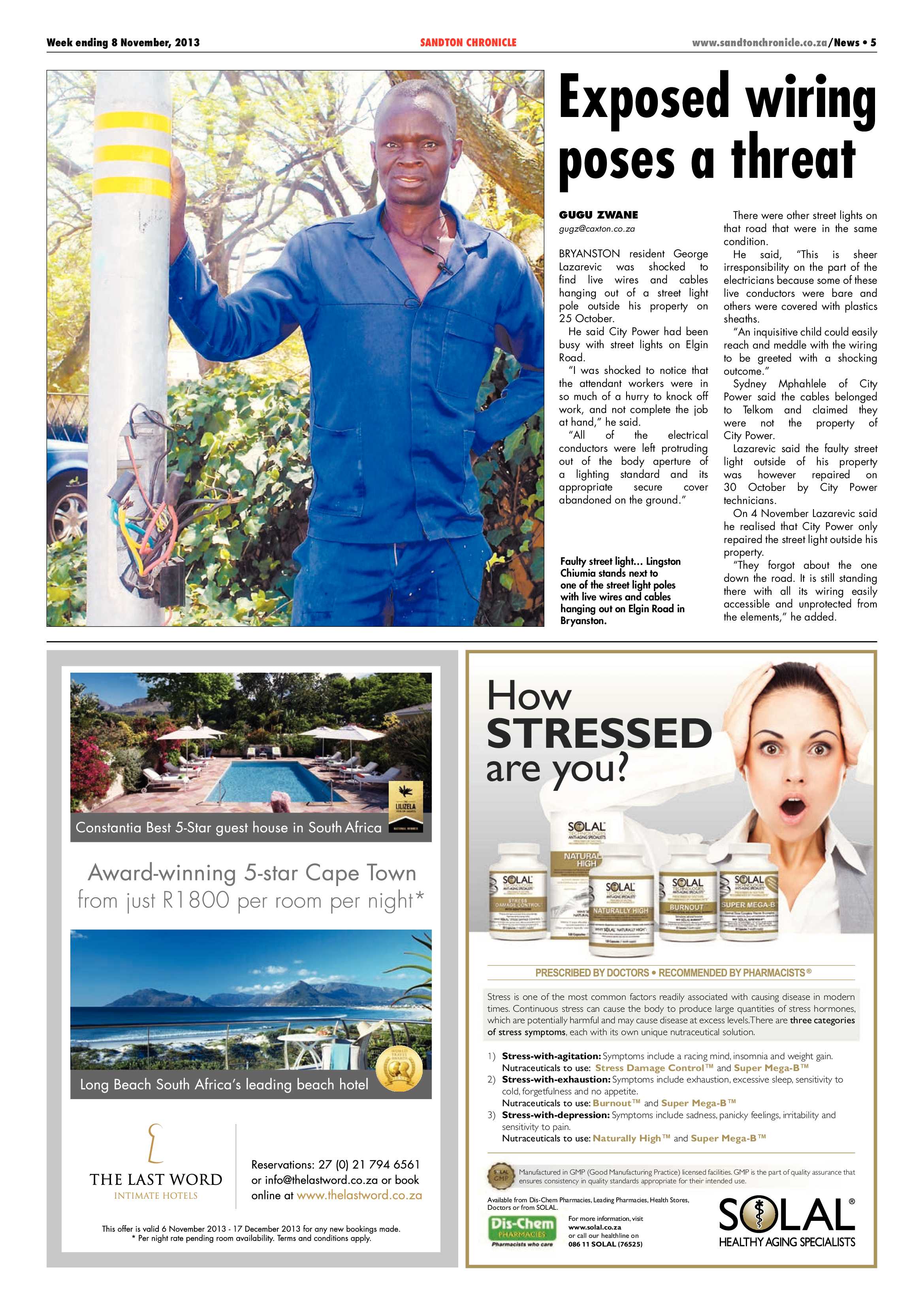 Sandton Chronicle 08 November 2013 page 5