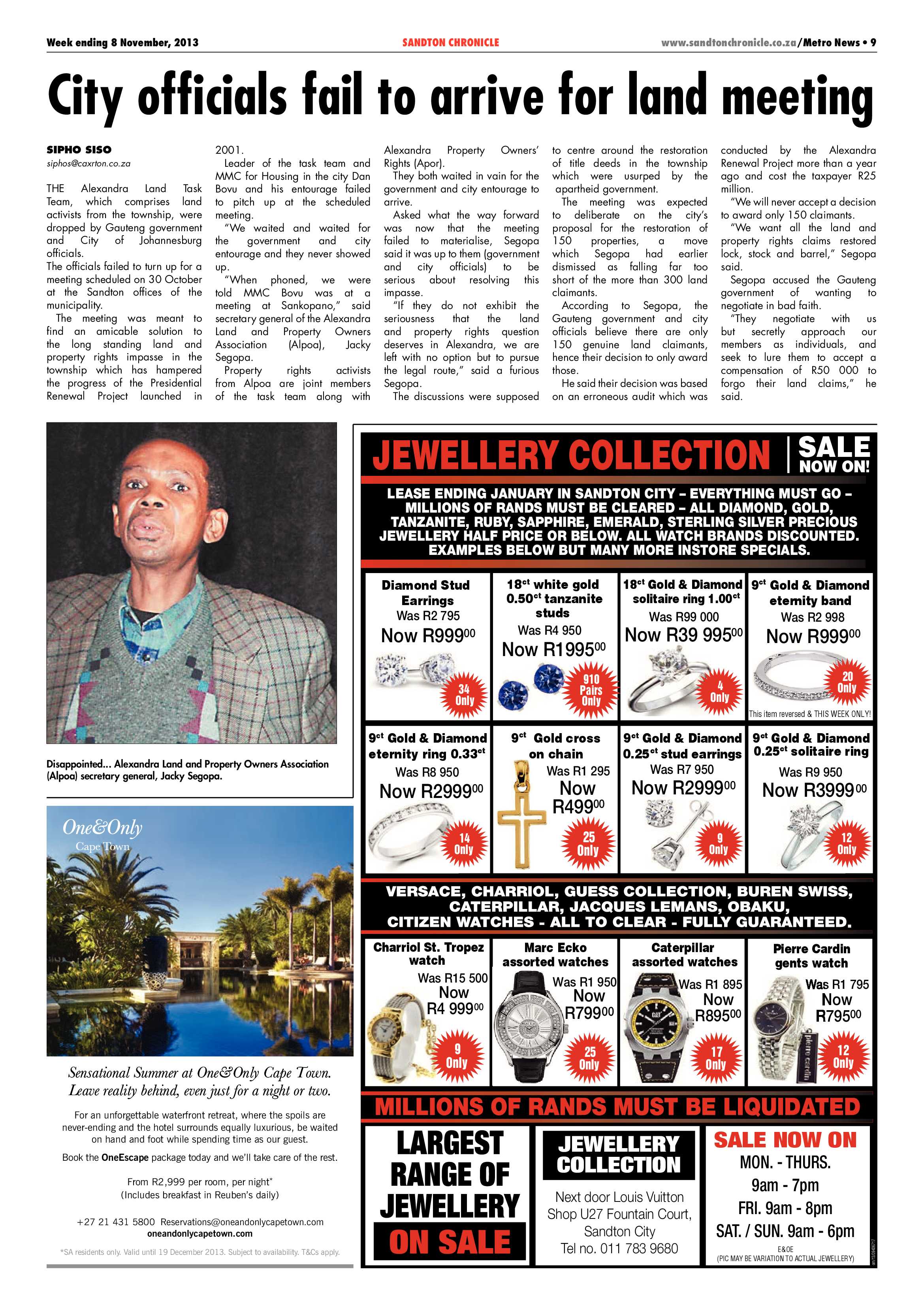 Sandton Chronicle 08 November 2013 page 9