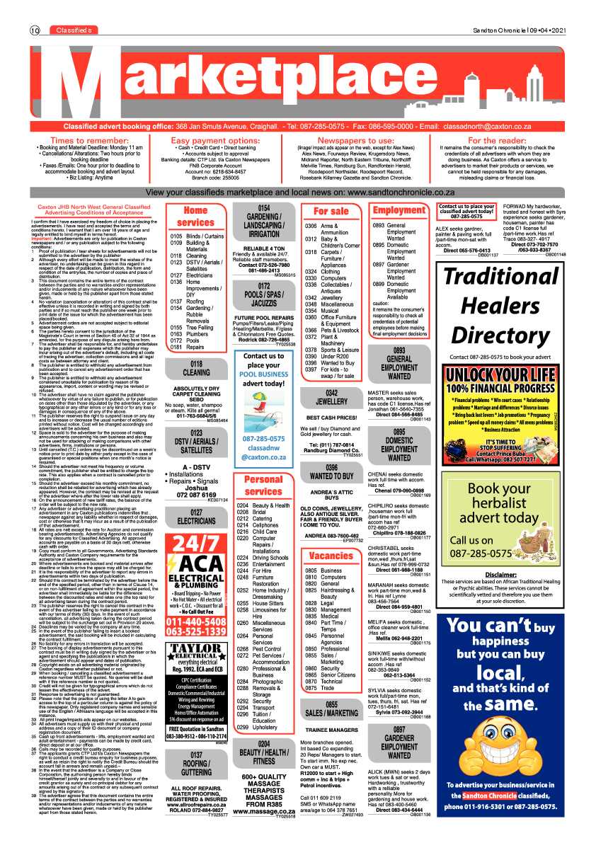 Sandton Chronicle 09 April 2021 page 10