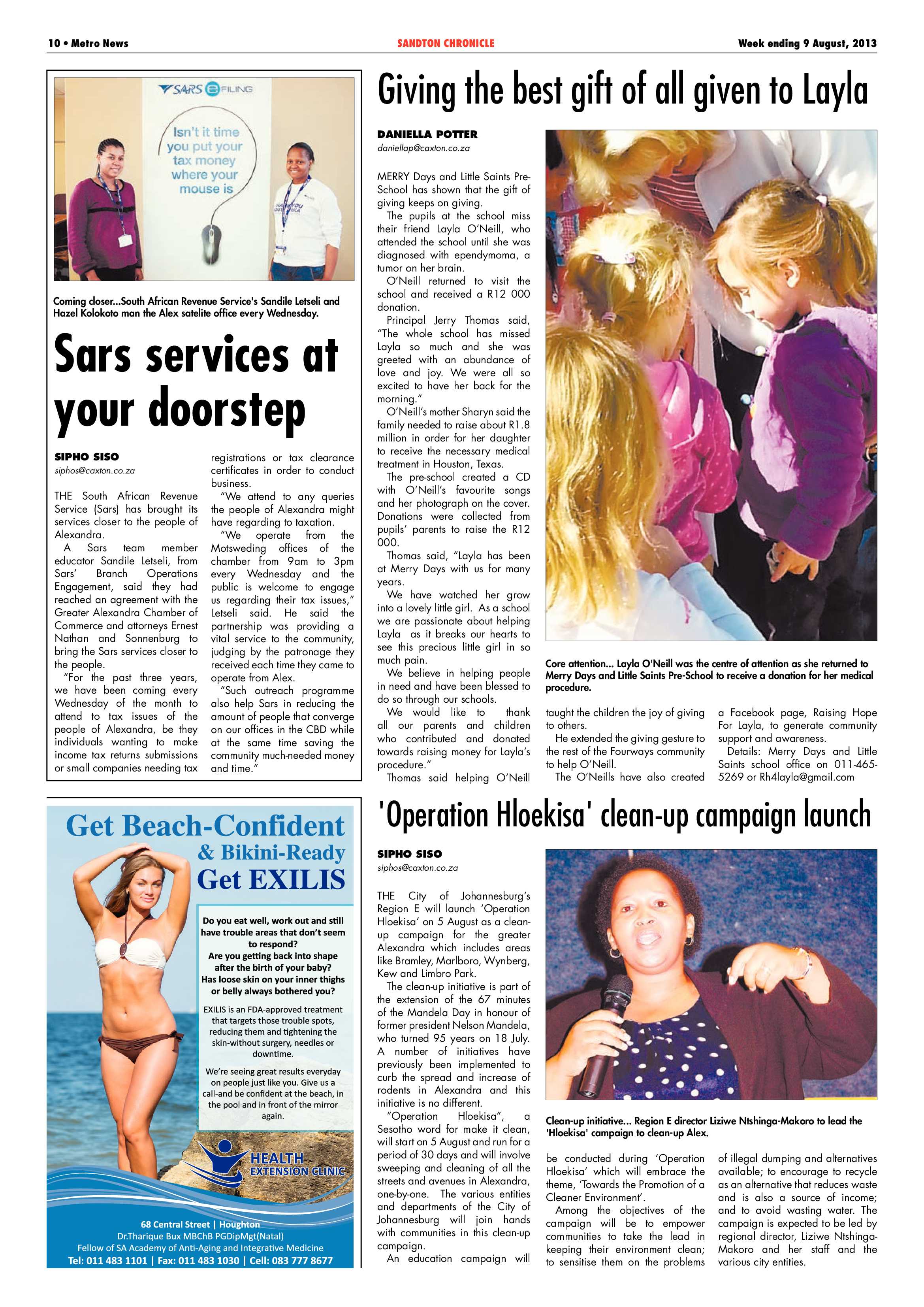 Sandton Chronicle 09 August 2013 page 10