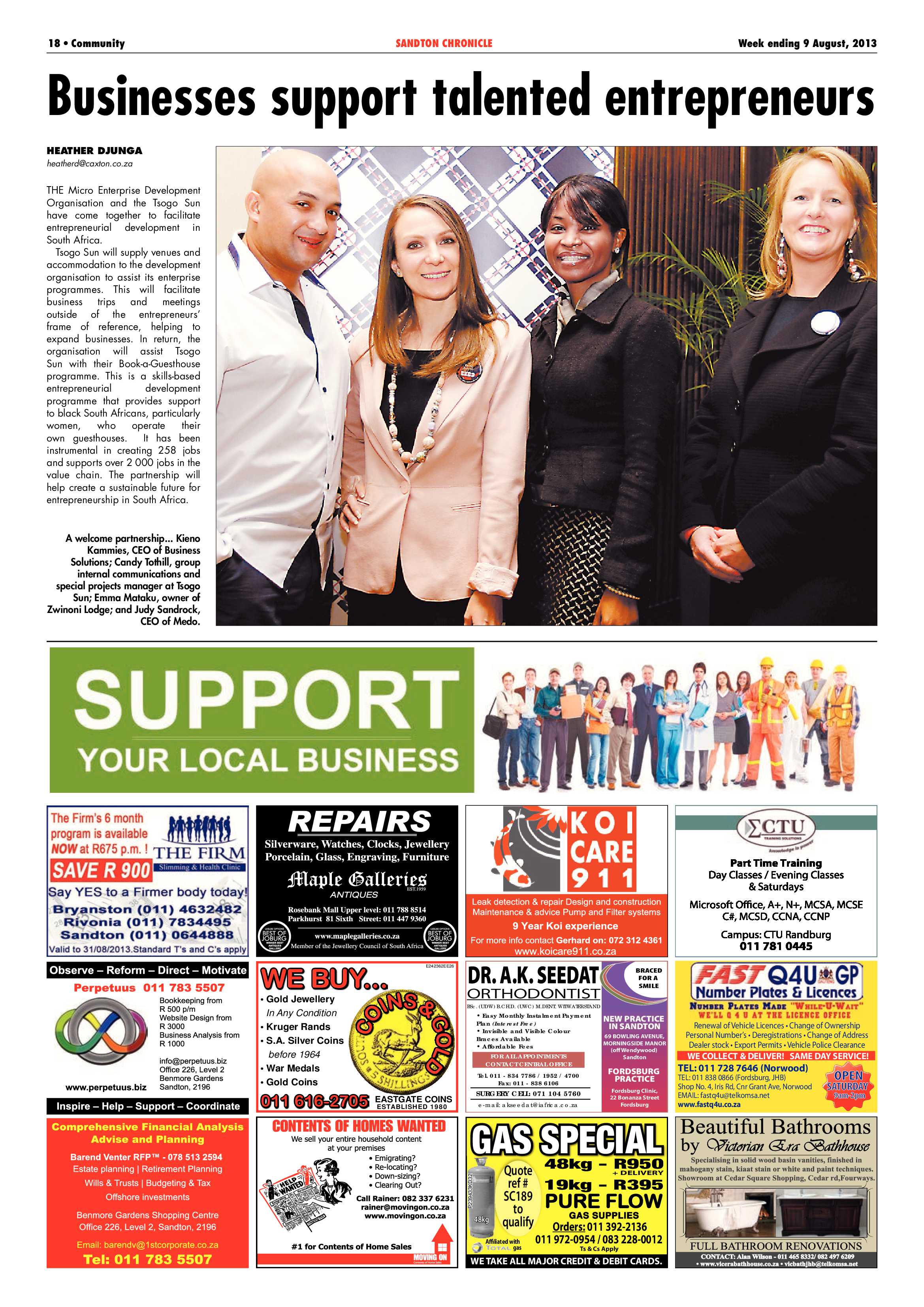 Sandton Chronicle 09 August 2013 page 34
