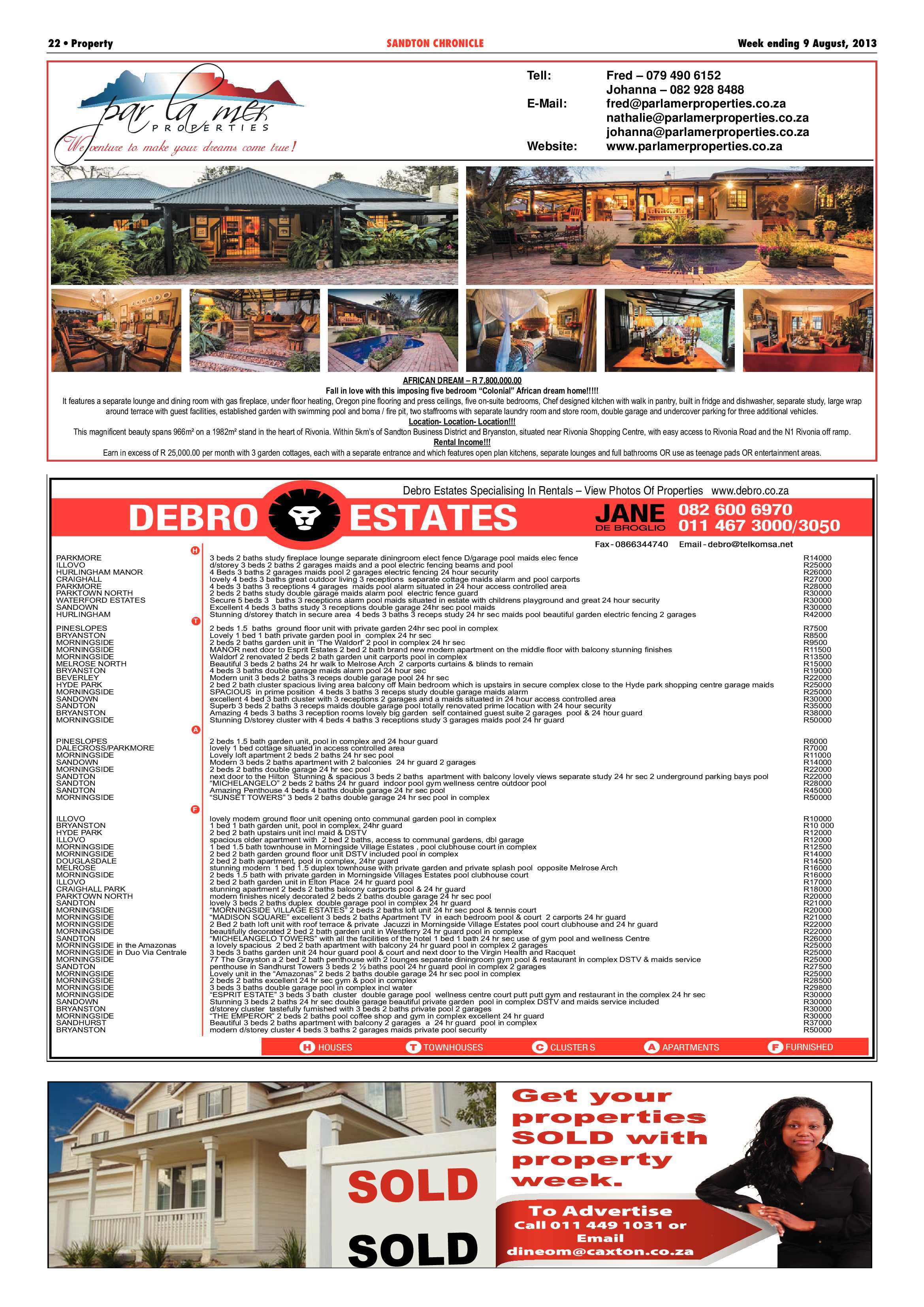 Sandton Chronicle 09 August 2013 page 38