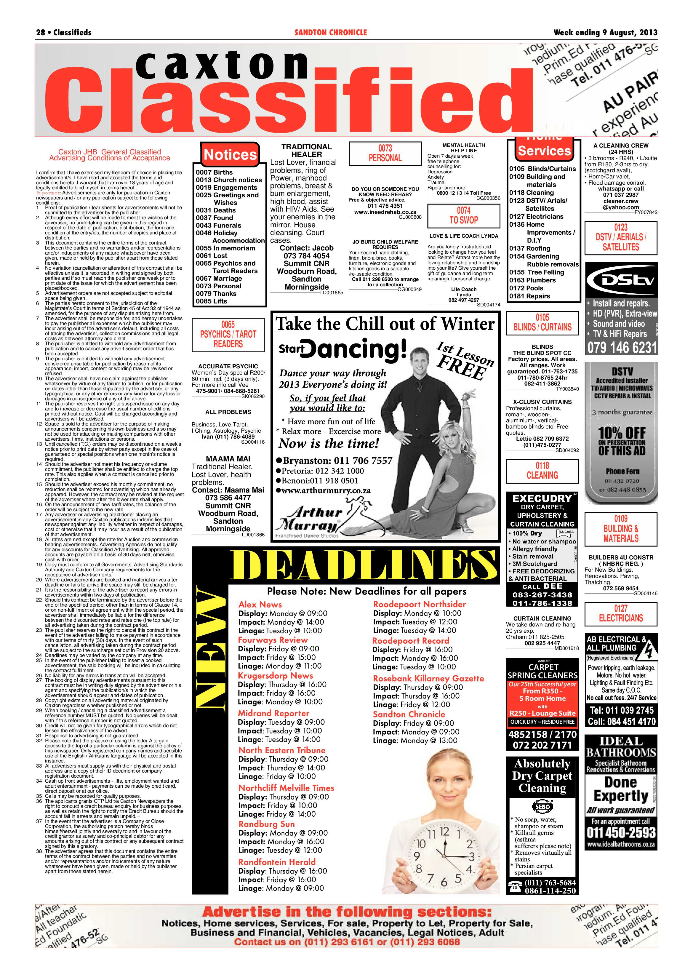 Sandton Chronicle 09 August 2013 page 44