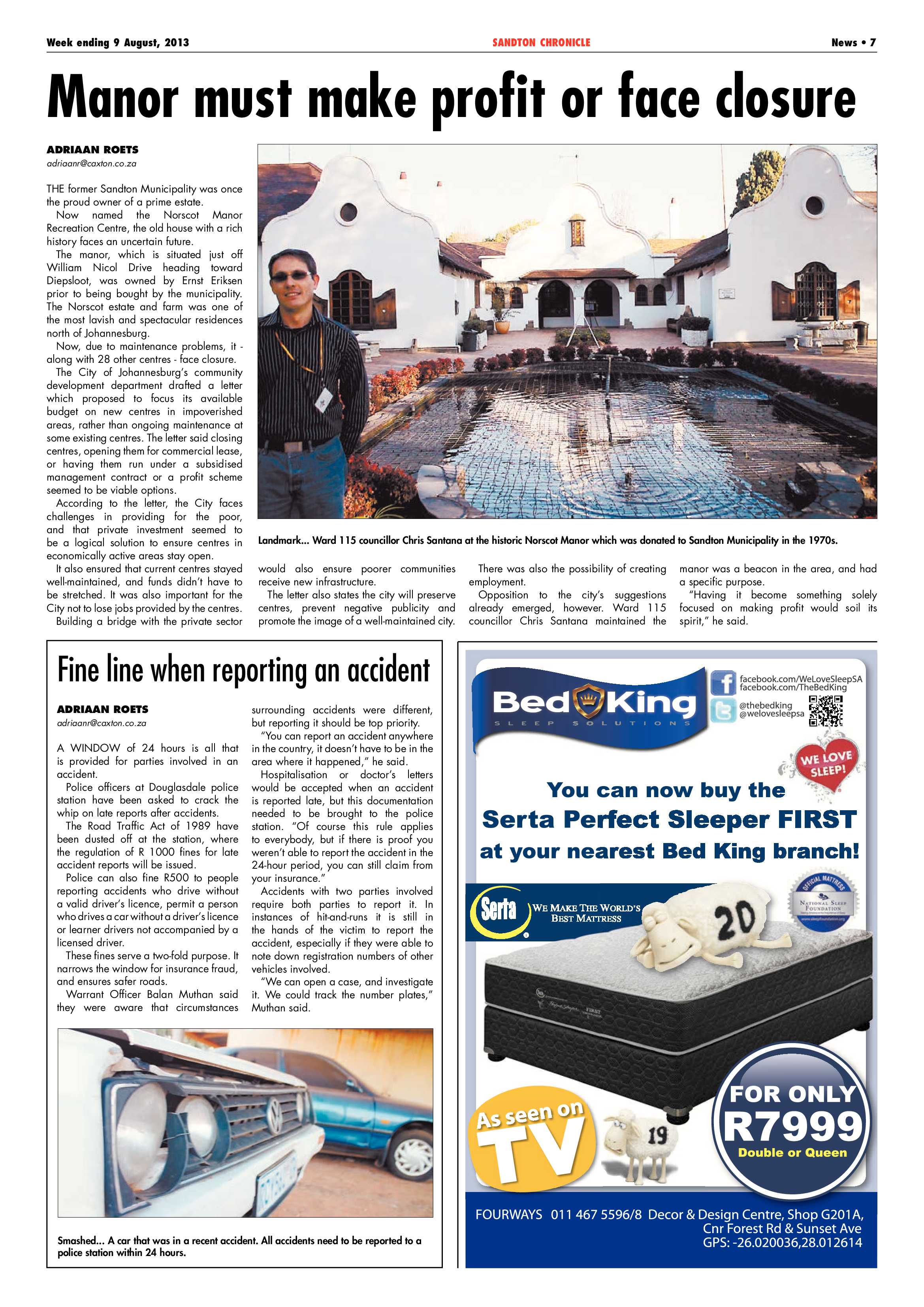 Sandton Chronicle 09 August 2013 page 7