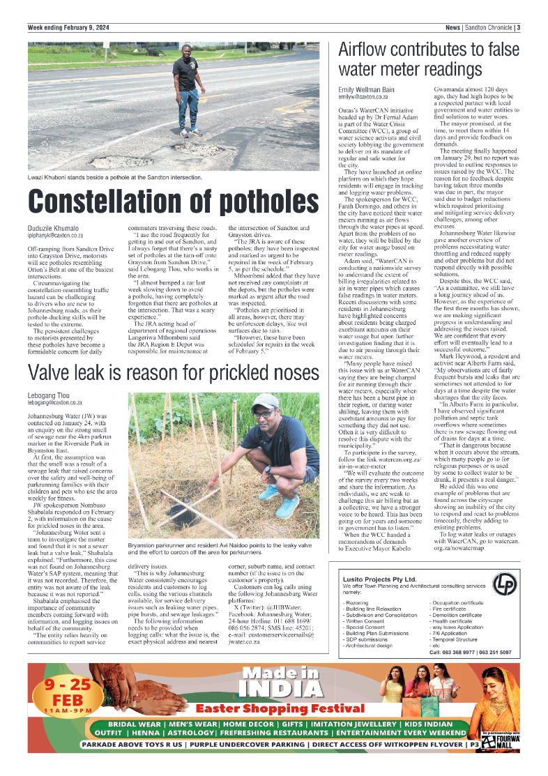 Sandton Chronicle 09 February 2024 page 3