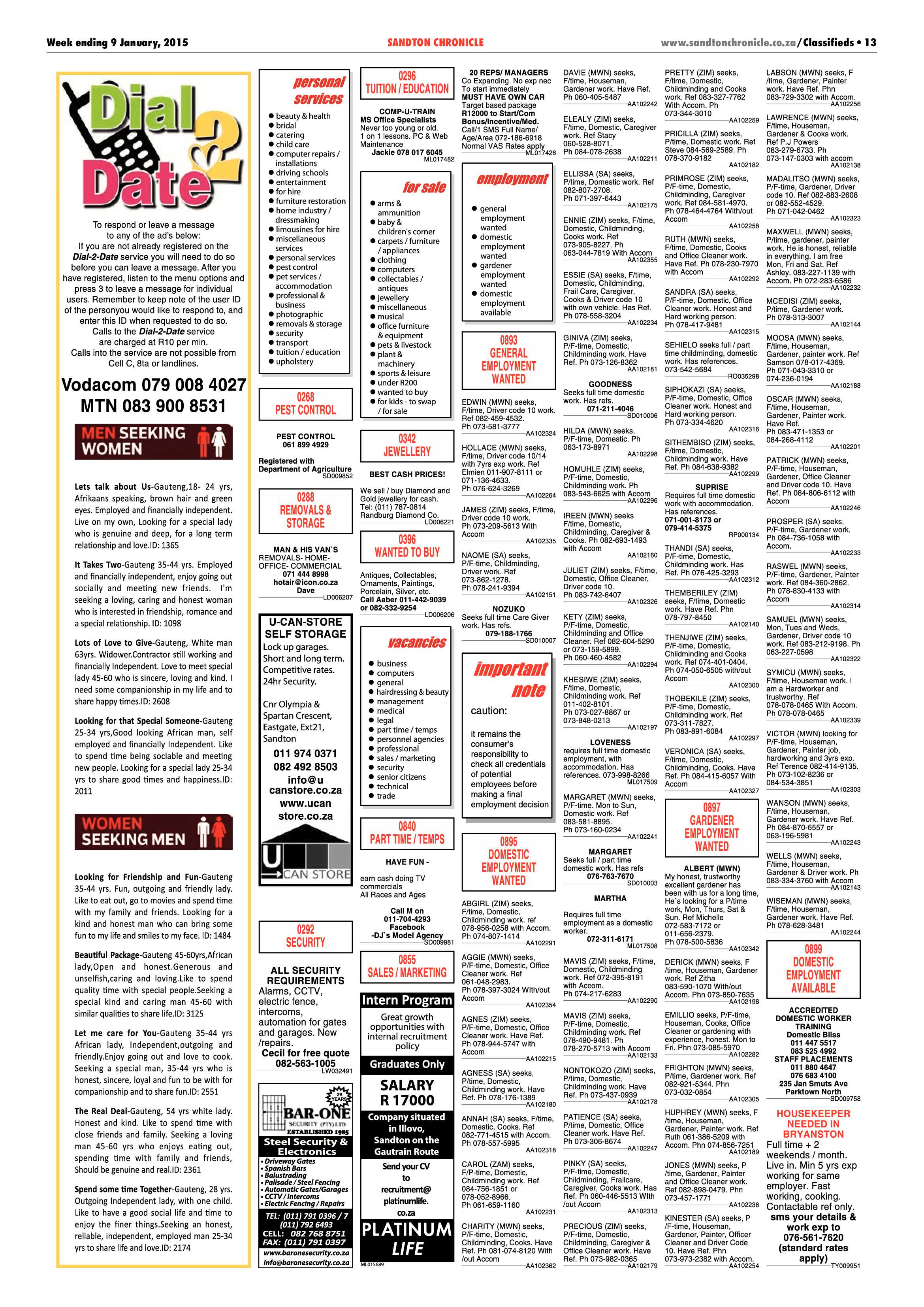 Sandton Chronicle 09 January 2015 page 18