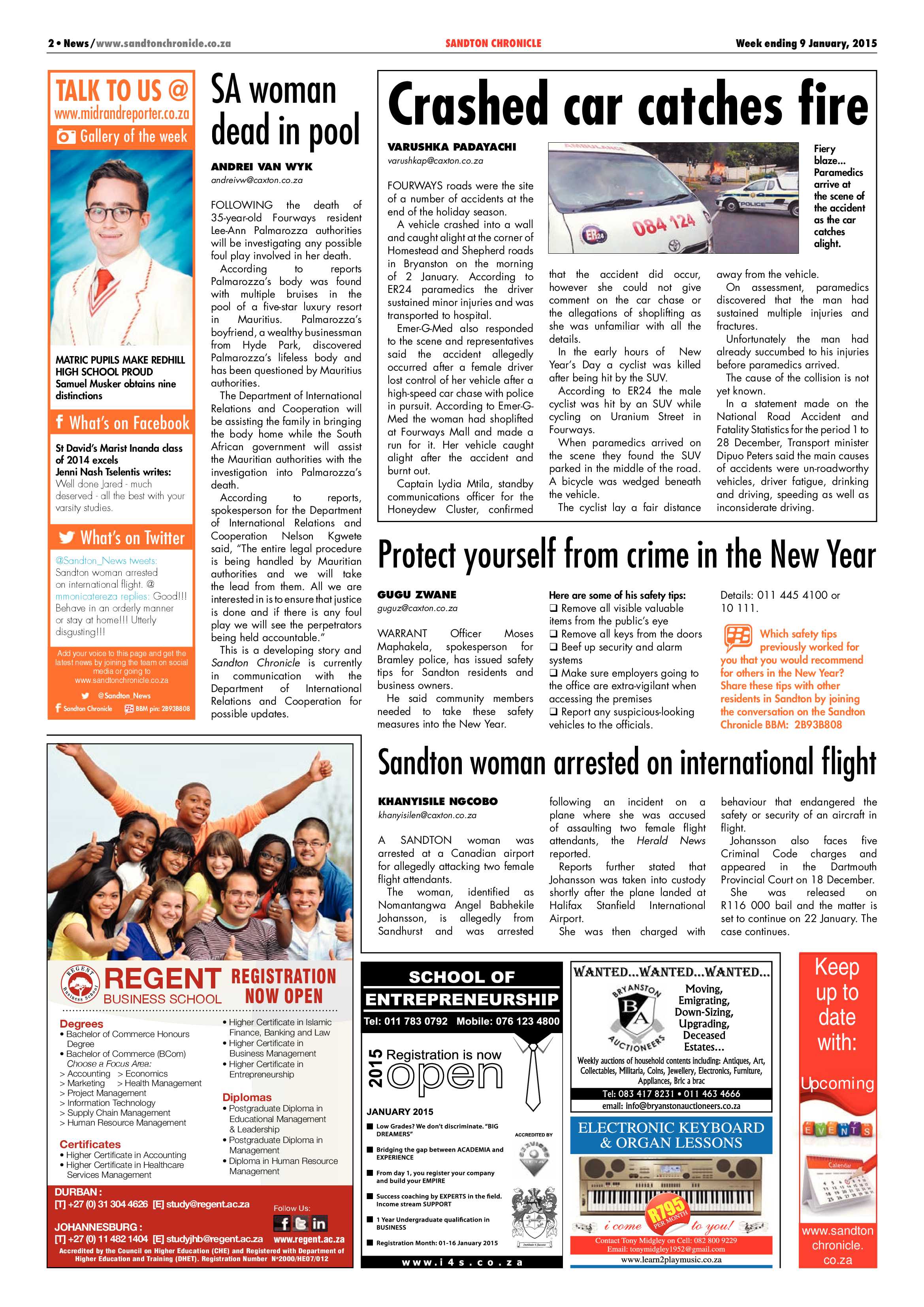 Sandton Chronicle 09 January 2015 page 2