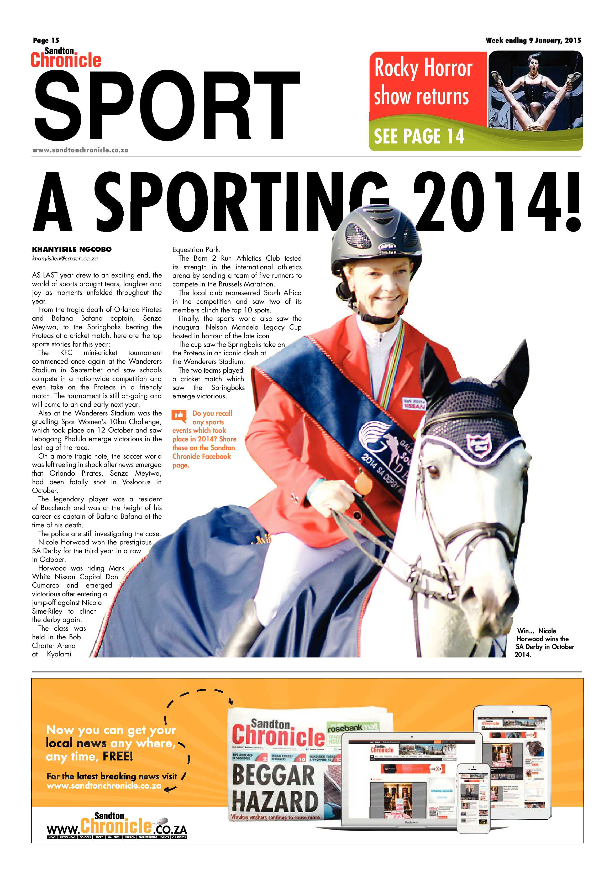Sandton Chronicle 09 January 2015 page 20